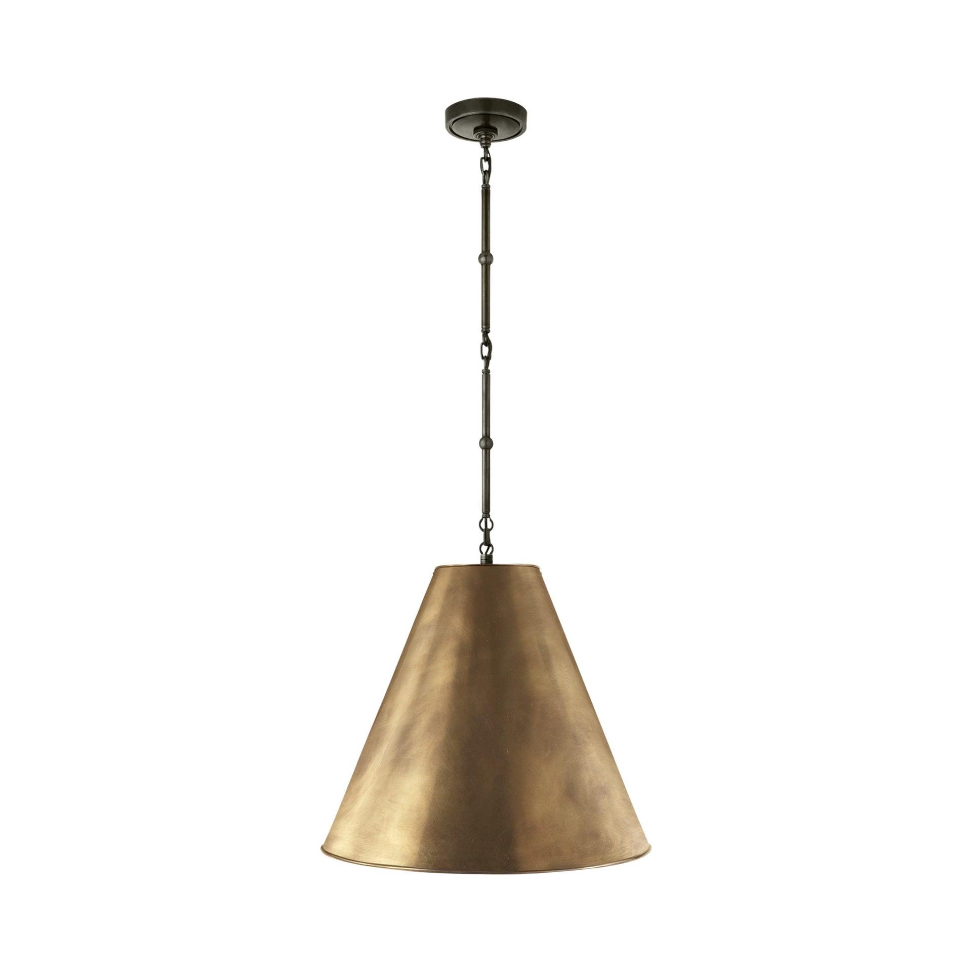 Bronze and Antique Brass 18" Pendant Light