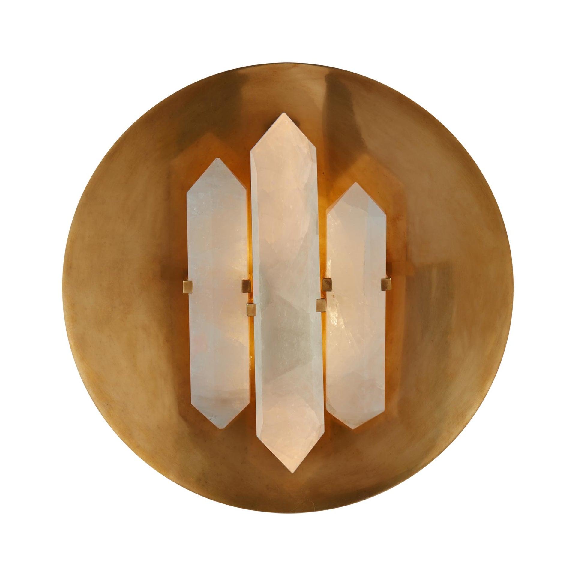 Halcyon Antique Burnished Brass 14" Flush Mounted Sconce