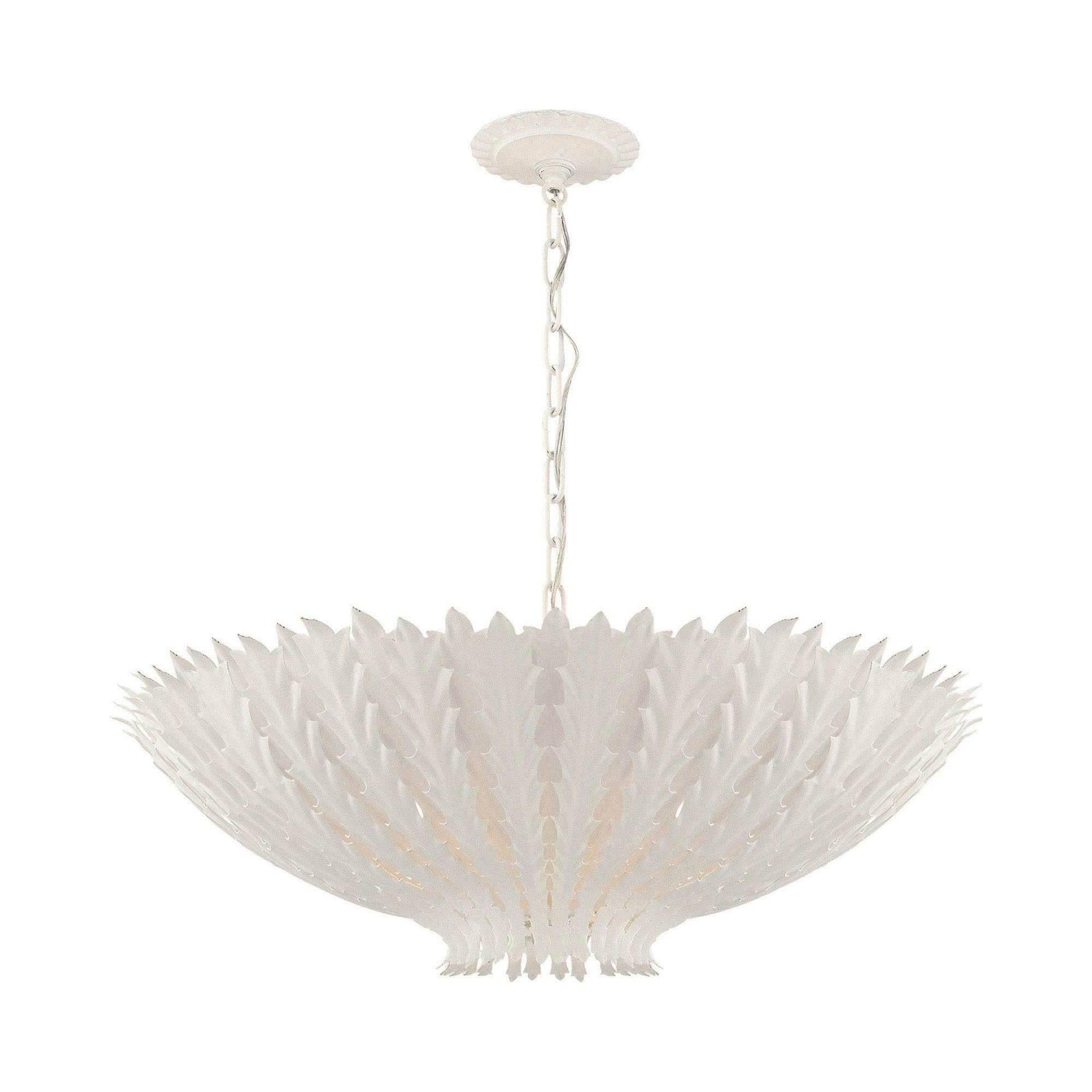 Hampton Elegance 6-Light Plaster White Pendant Chandelier