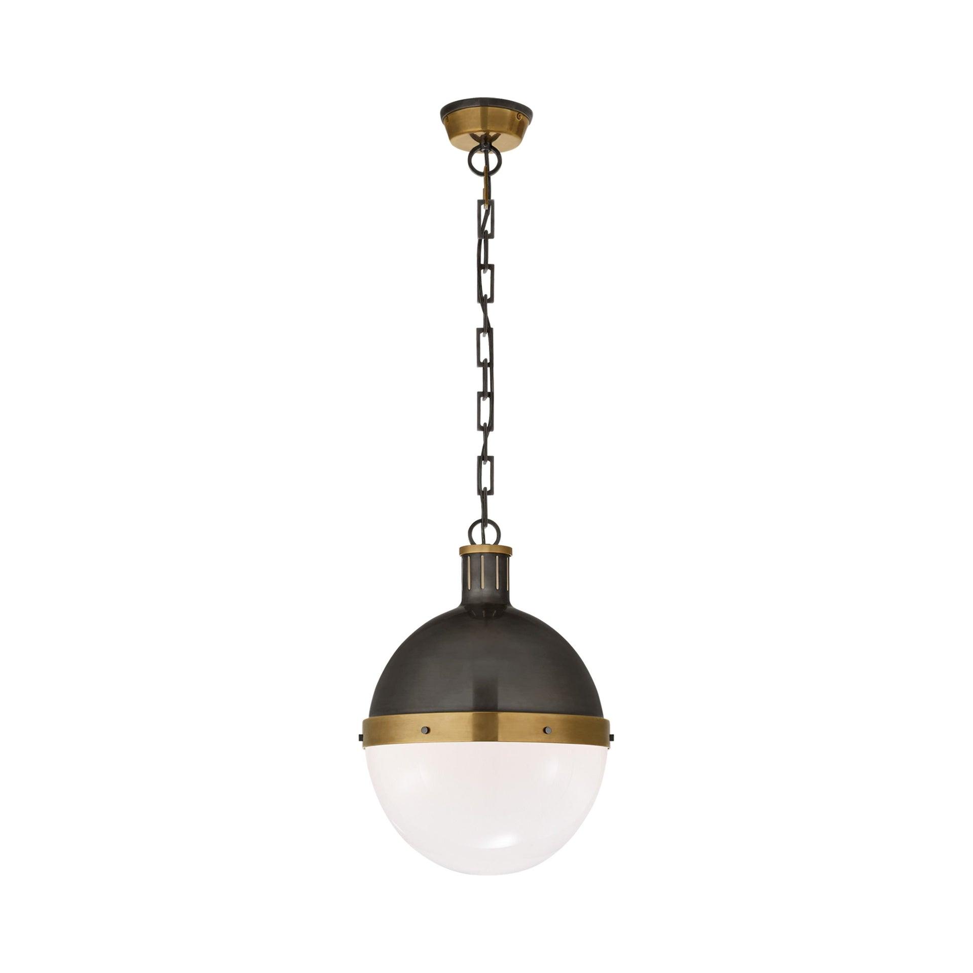 Handcrafted Globe Bronze & Antique Brass Pendant Light 18"x13.25"