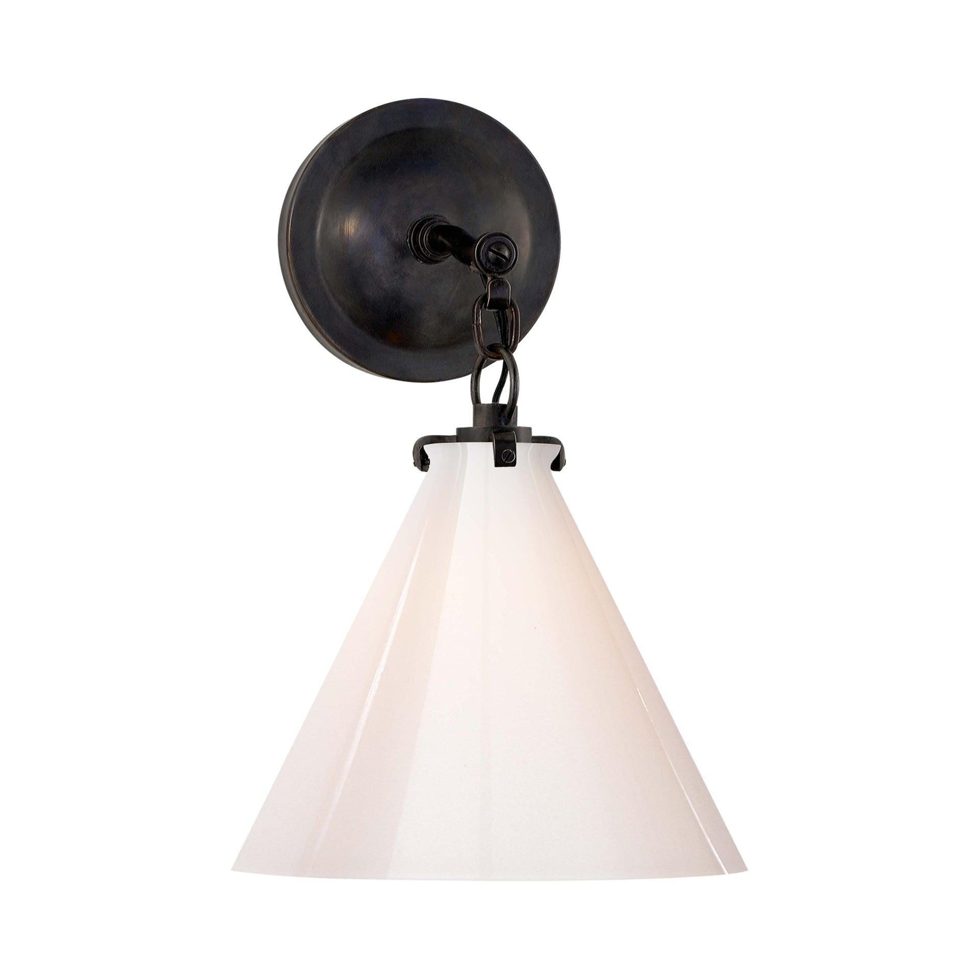 Katie Chic Cone Silhouette Dimmable Wall Sconce in Bronze
