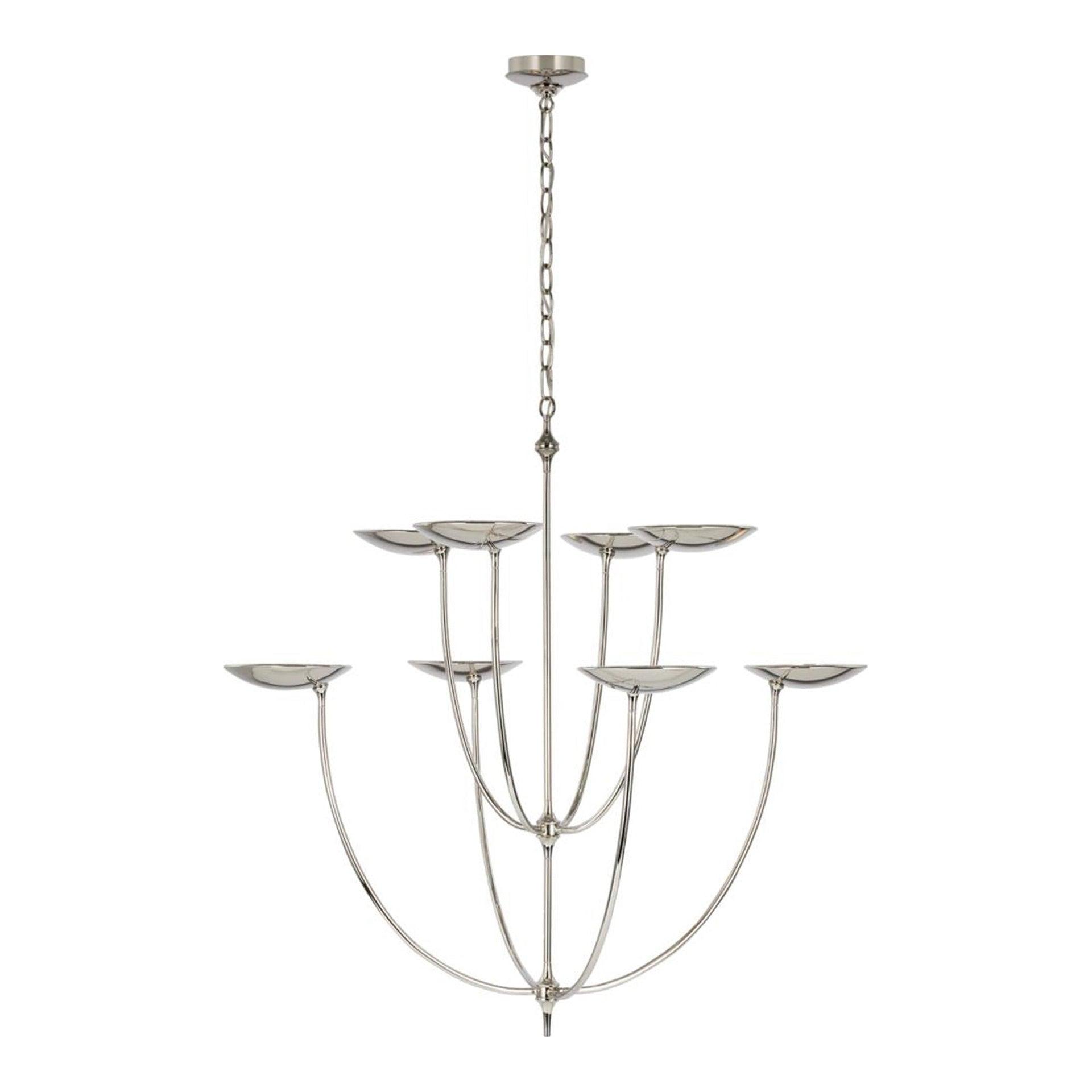 Keira Polished Nickel 8-Light LED Chandelier