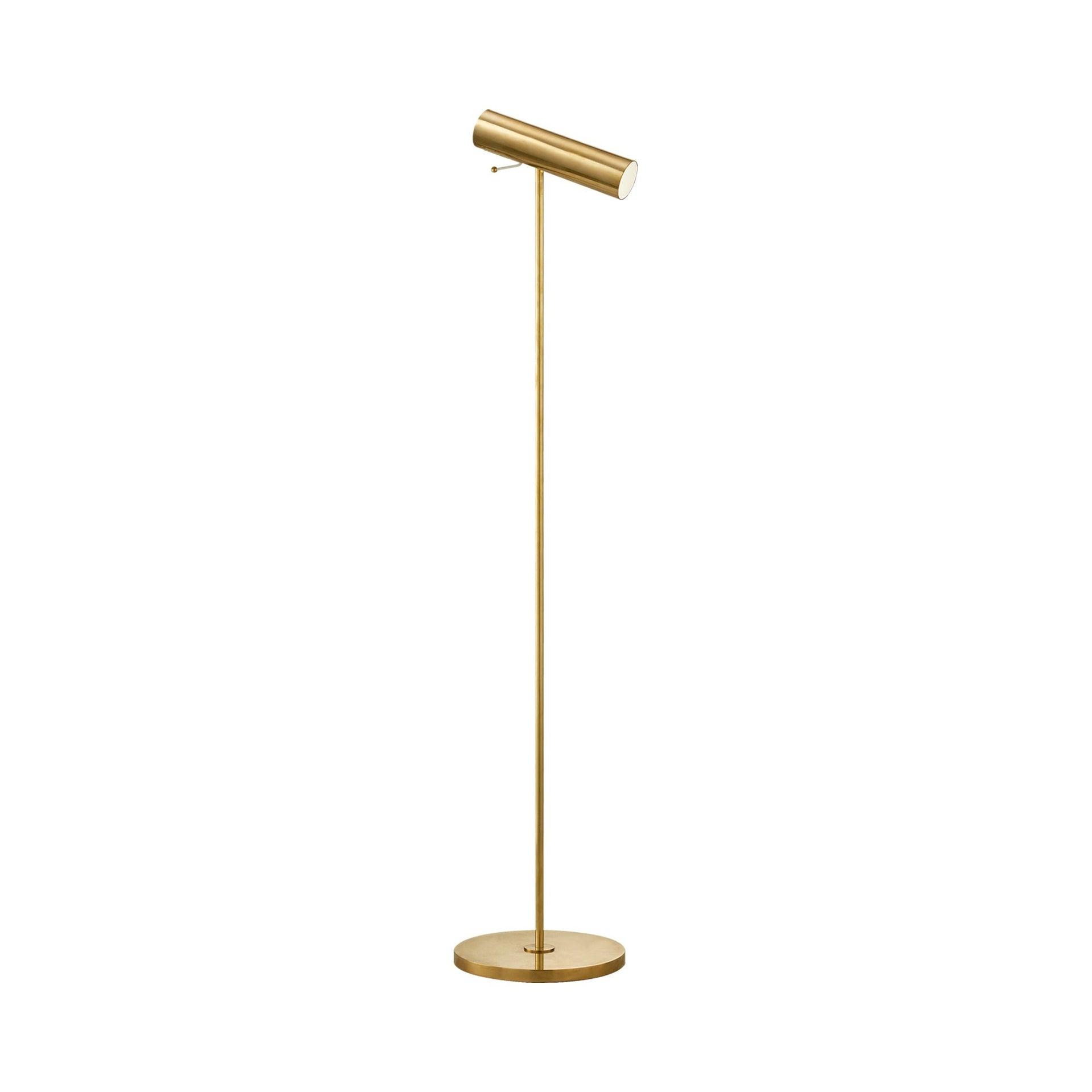 Edison Adjustable 48.5'' Outdoor Floor Lamp in Hand-Rubbed Antique Brass