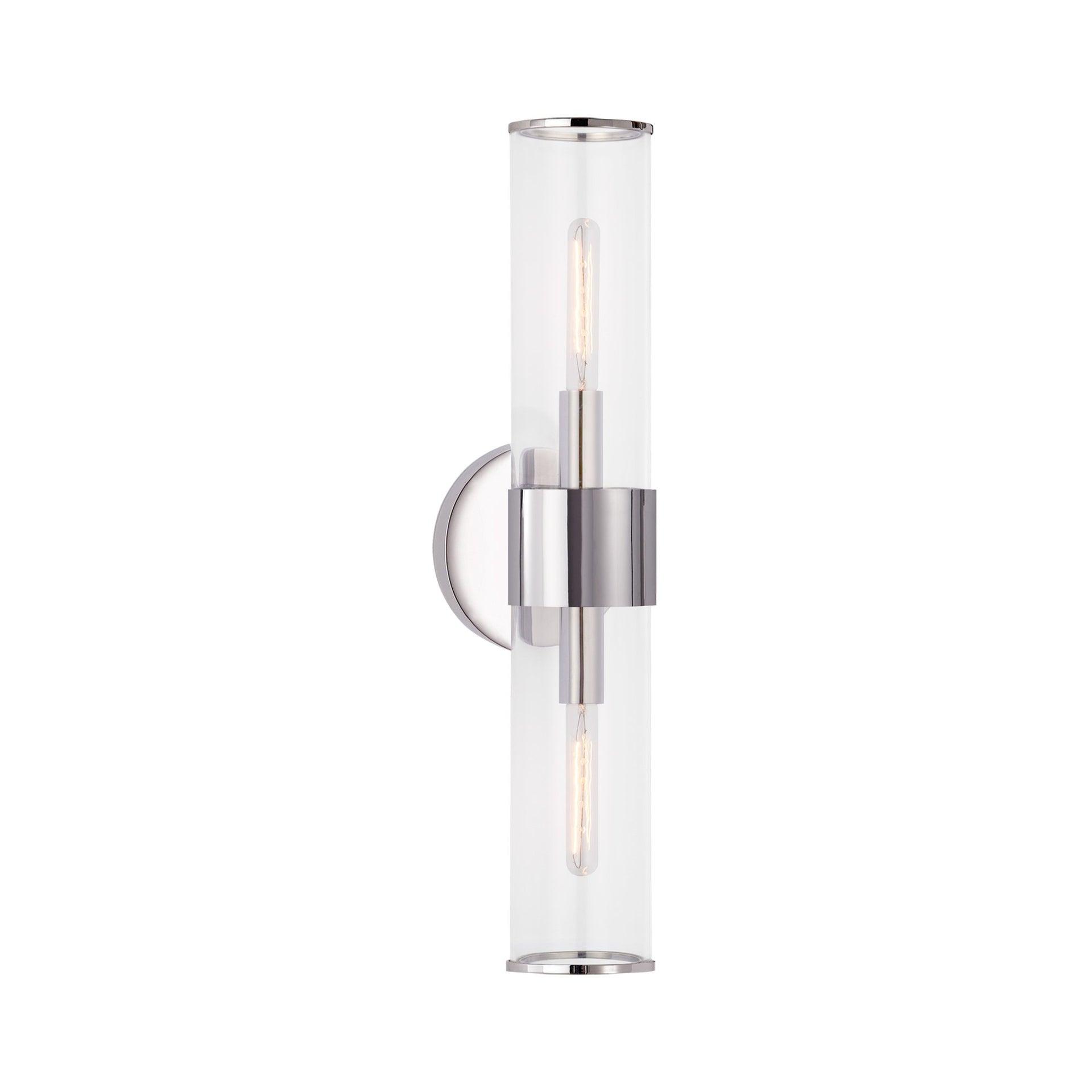 Liaison Polished Nickel 22" Two-Light Wall Sconce