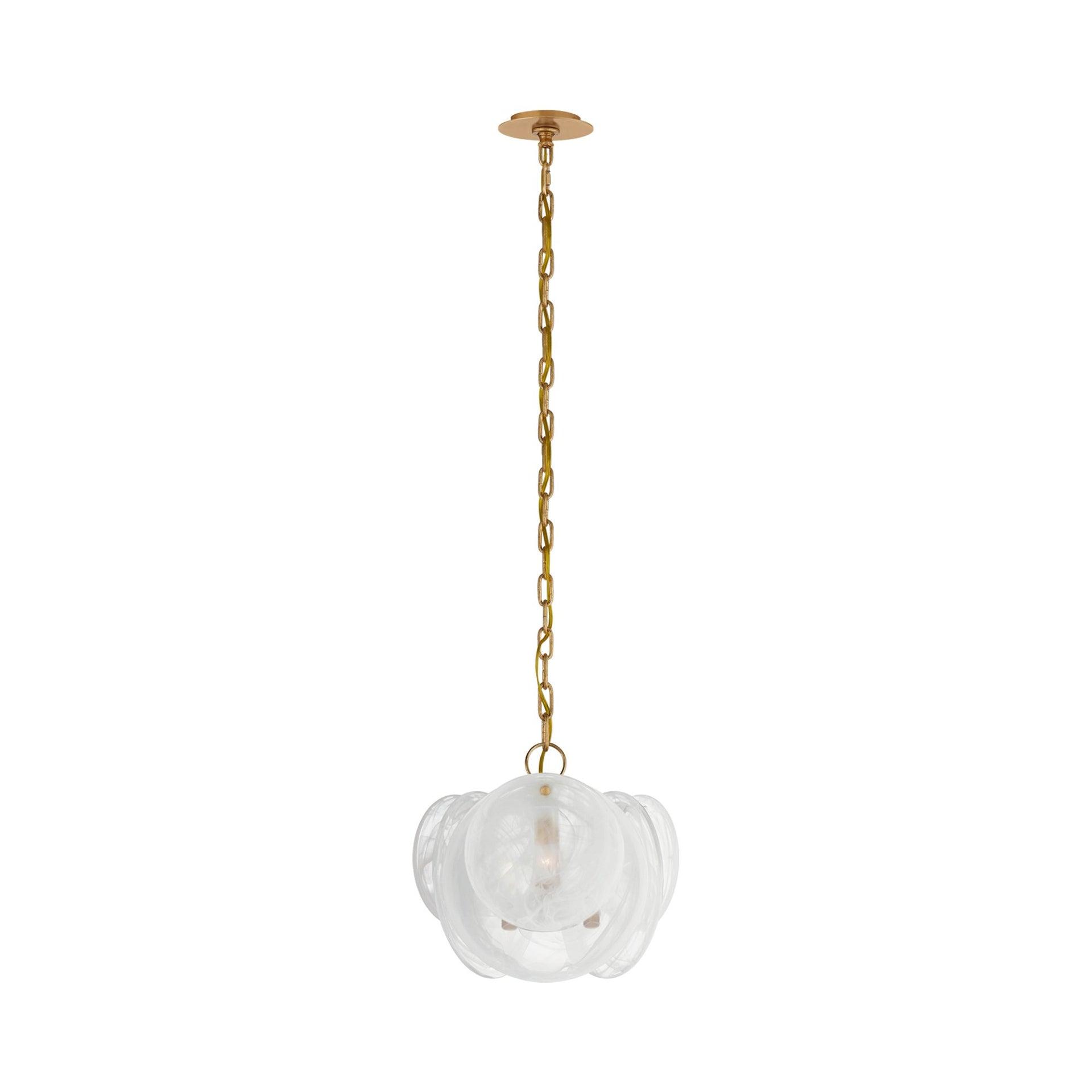 Loire Nickel 3-Light 14.5" Candle Pendant by AERIN