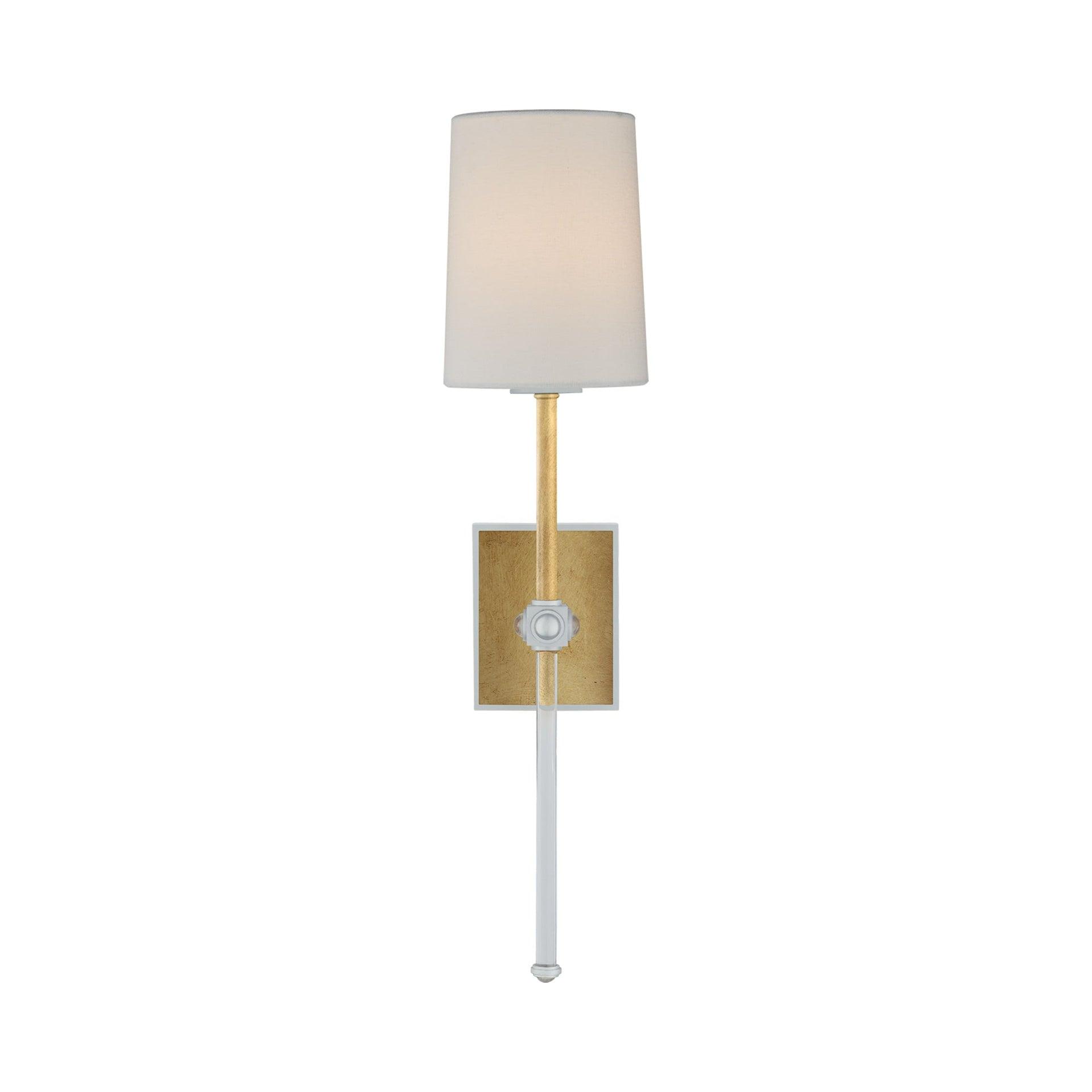 Lucia 20.75'' White Linen Shade Dimmable Wall Sconce