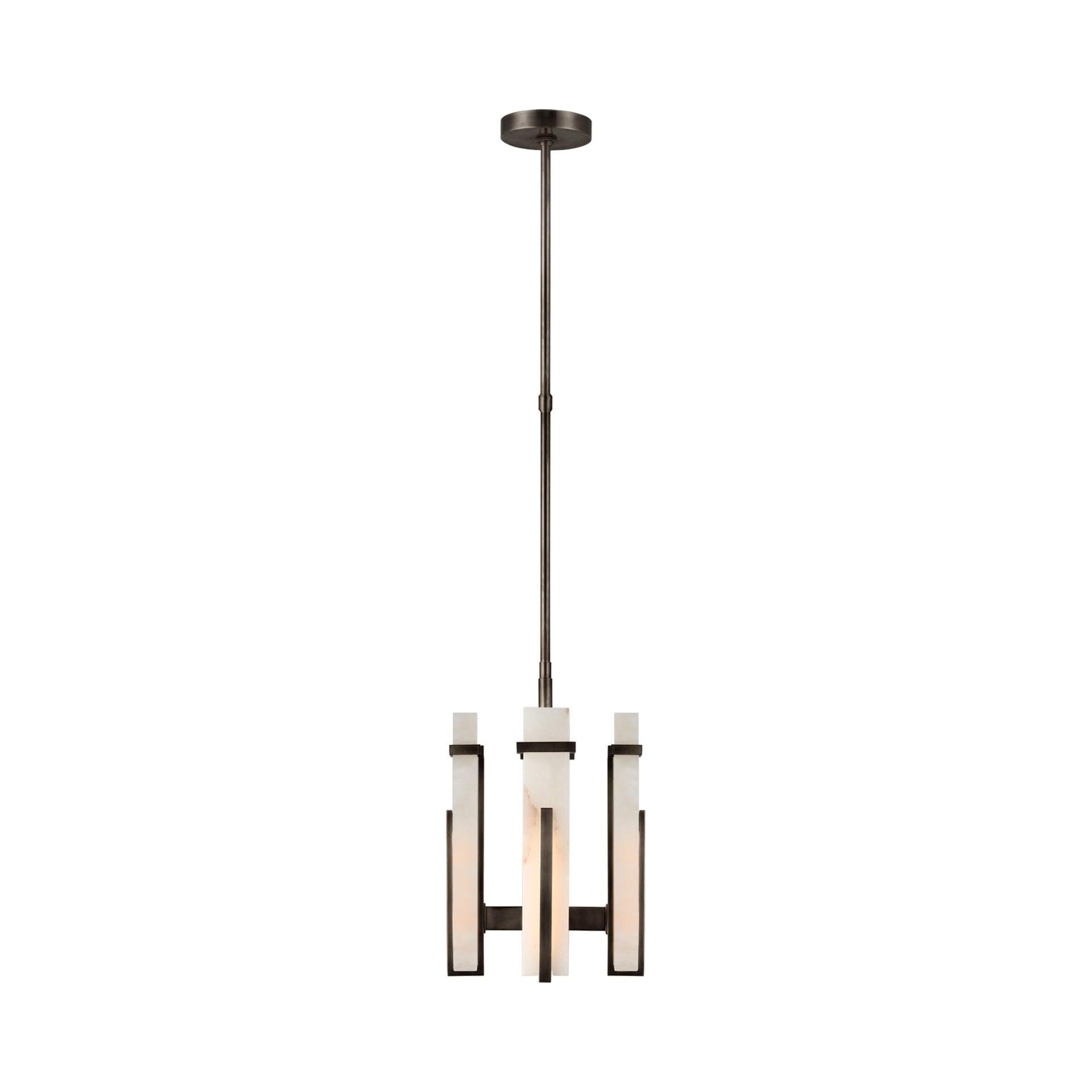 Bronze Crystal Plug-in LED Chandelier, 18.75" Height
