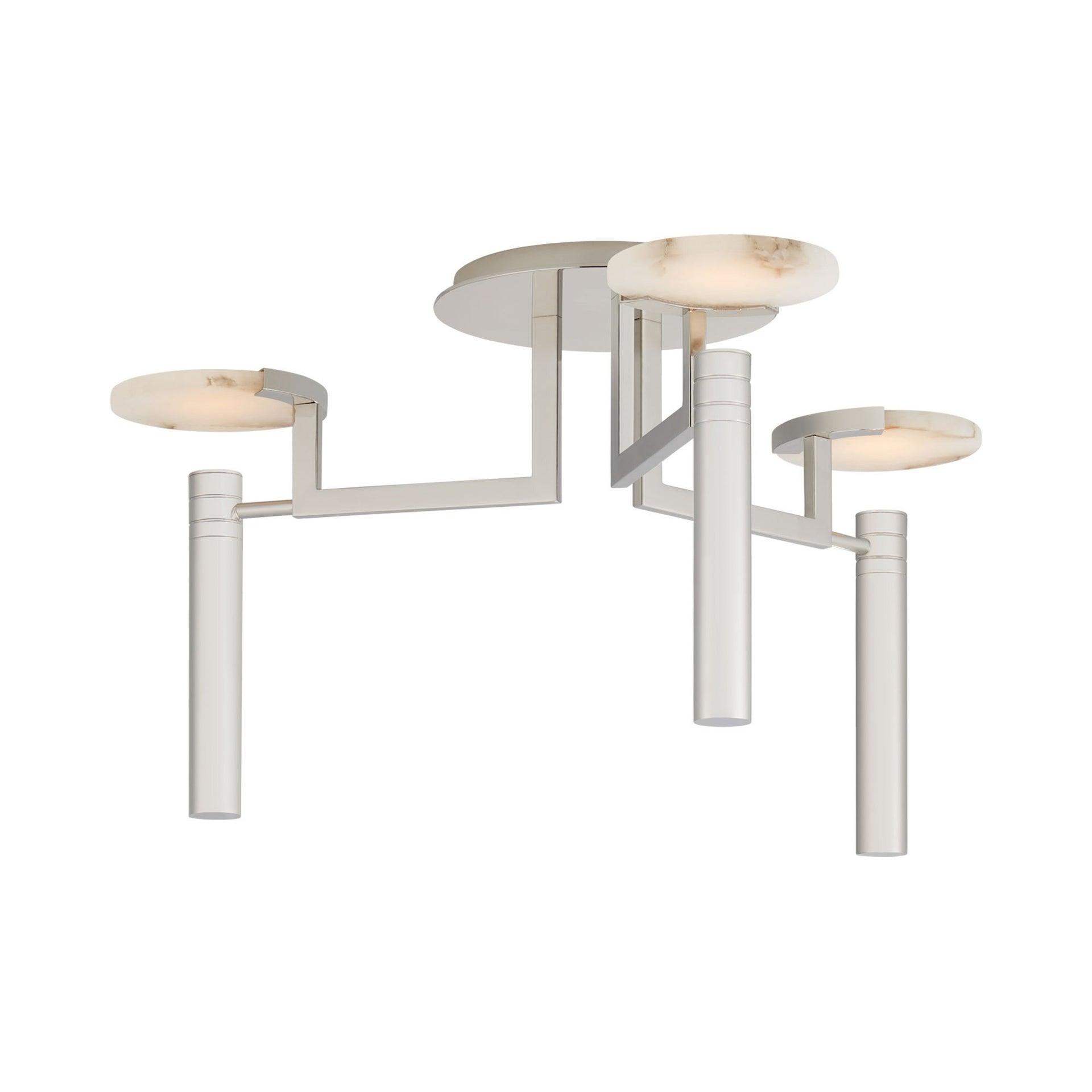 Polished Nickel 3-Light LED Semi-Flush Mount