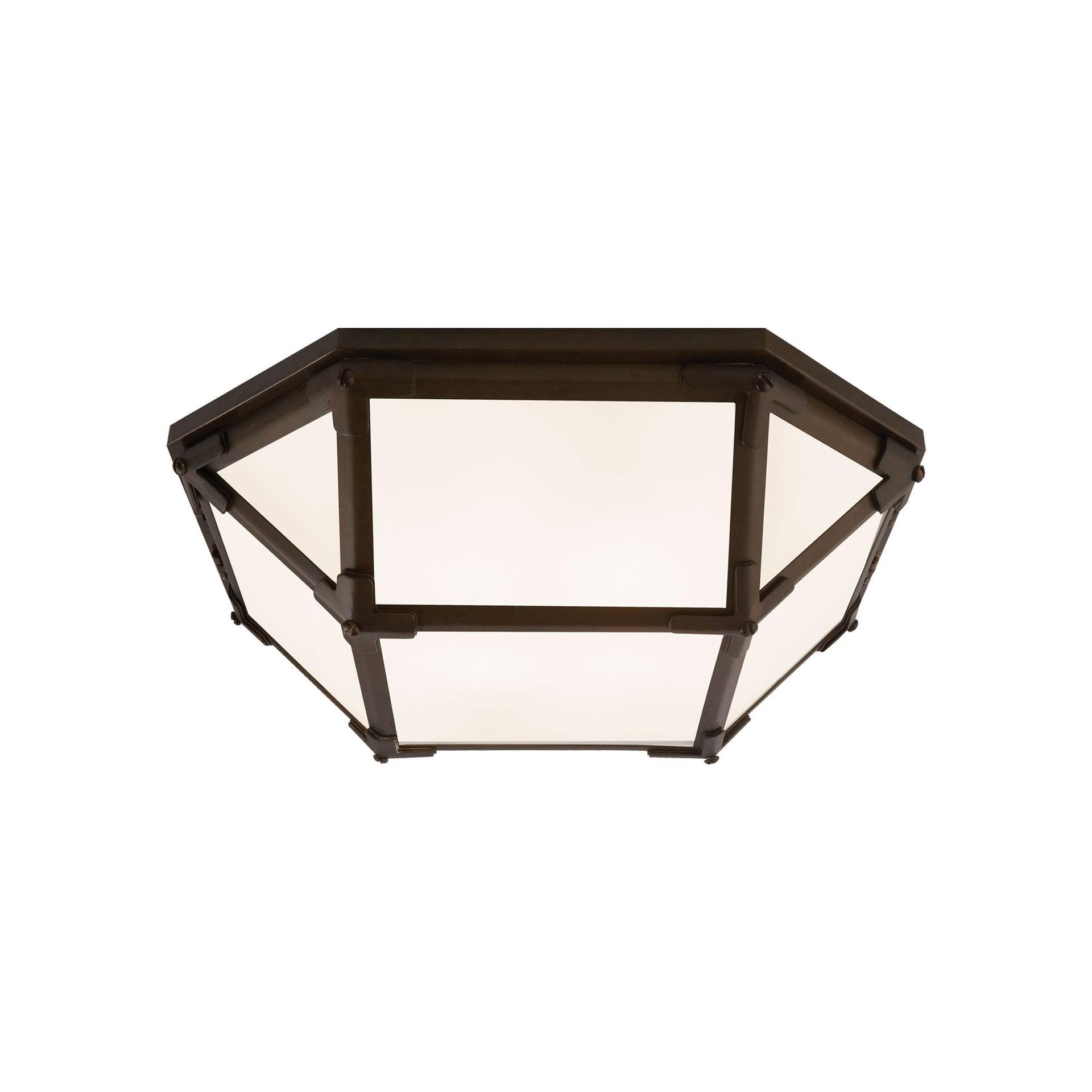 Morris 15.5" Polished Nickel Geometric Flush Mount Light