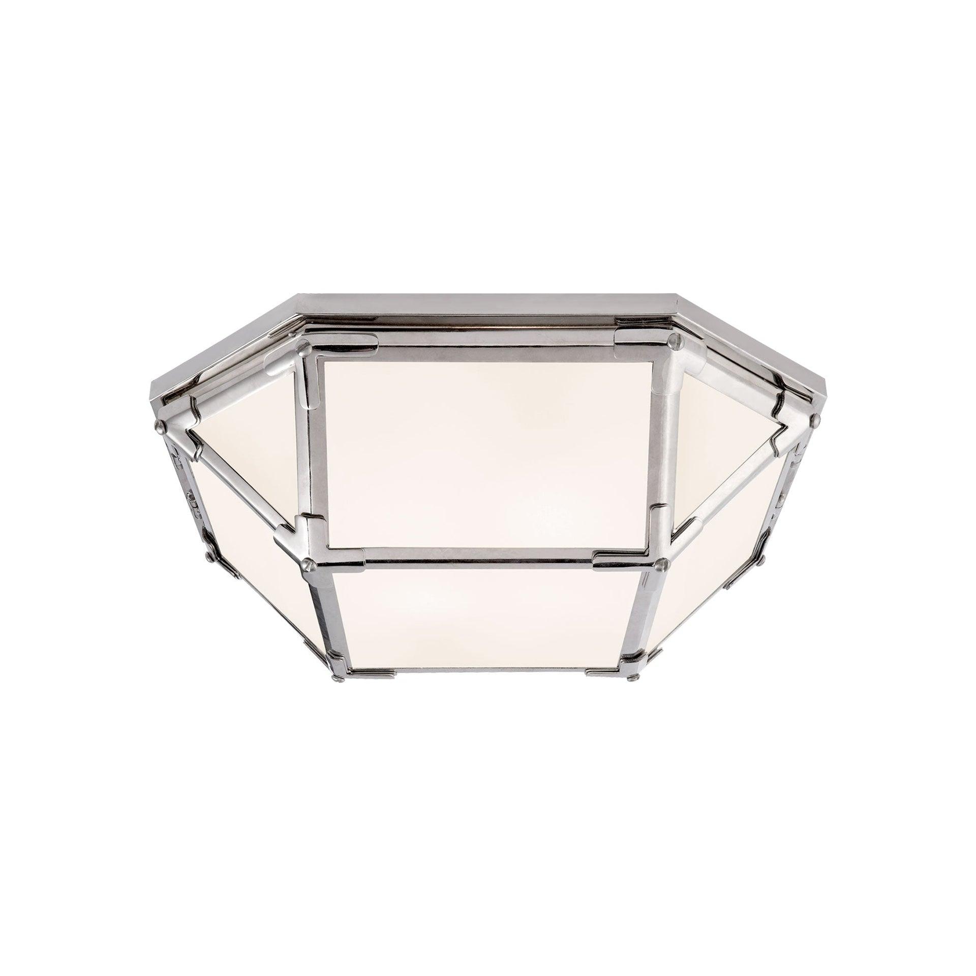 Morris Polished Nickel 15.5" Indoor/Outdoor Flush Mount Light
