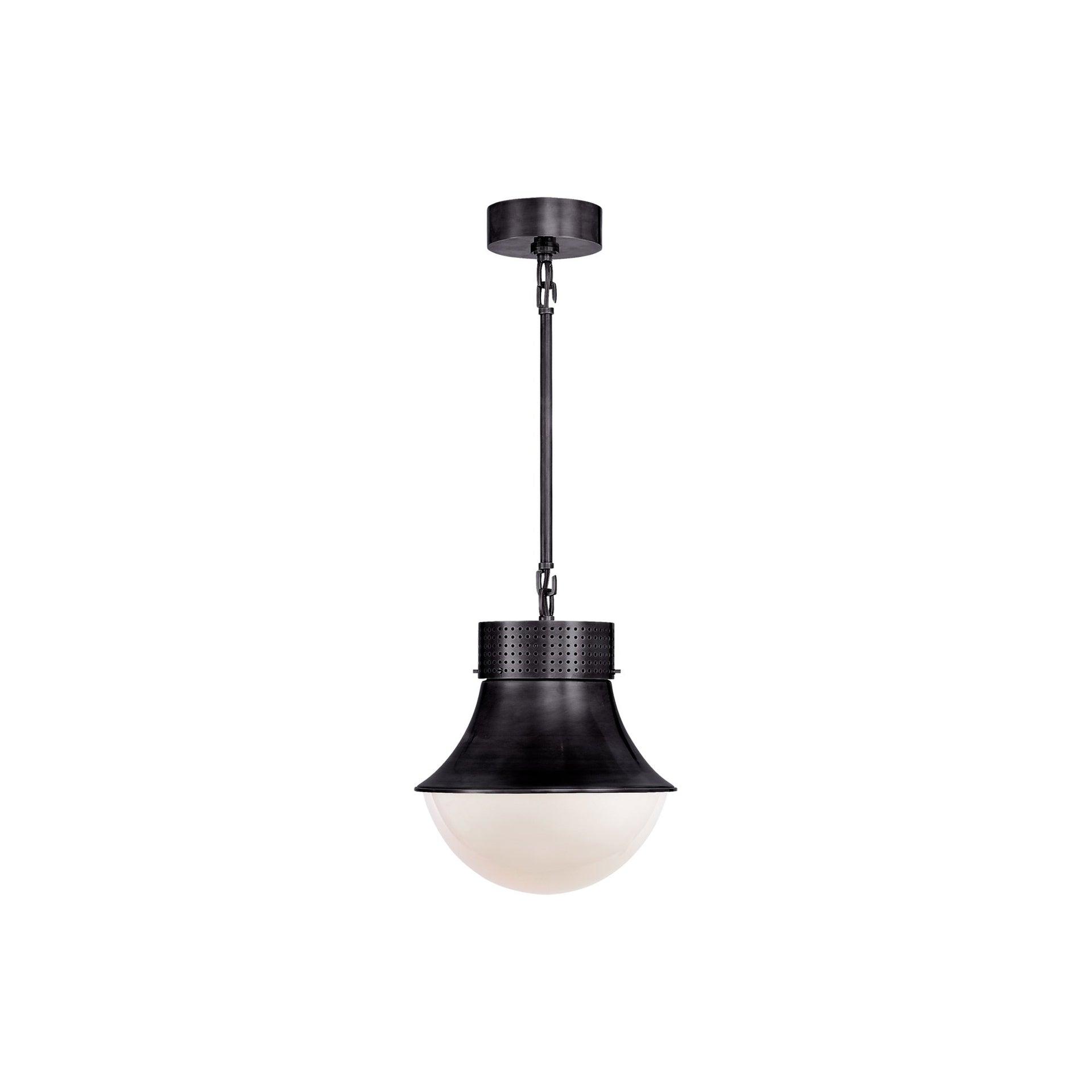 Bronze Precision 12" Indoor/Outdoor Small Pendant with Glass