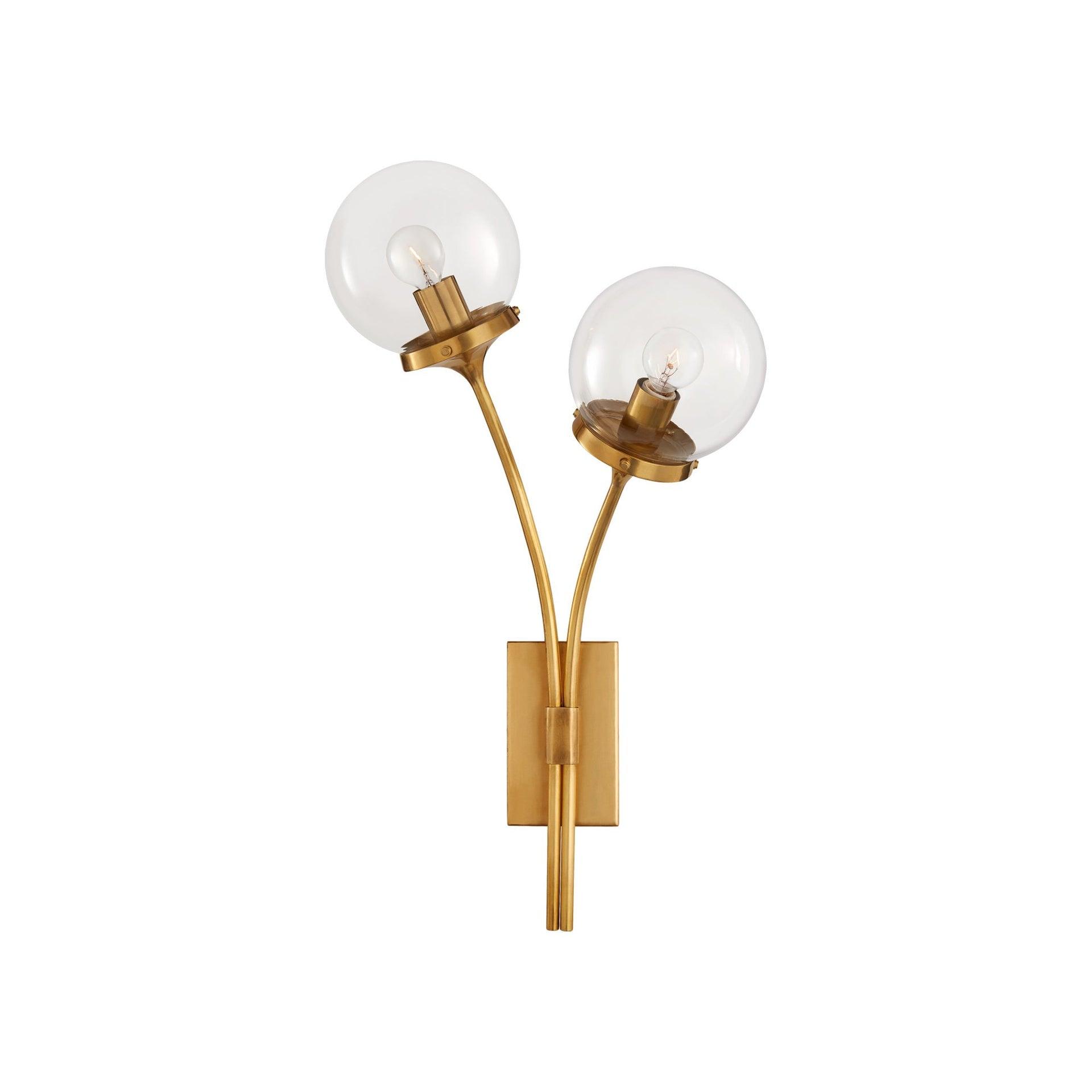 Prescott 20.5" Brass Dimmable Direct Wired Sconce