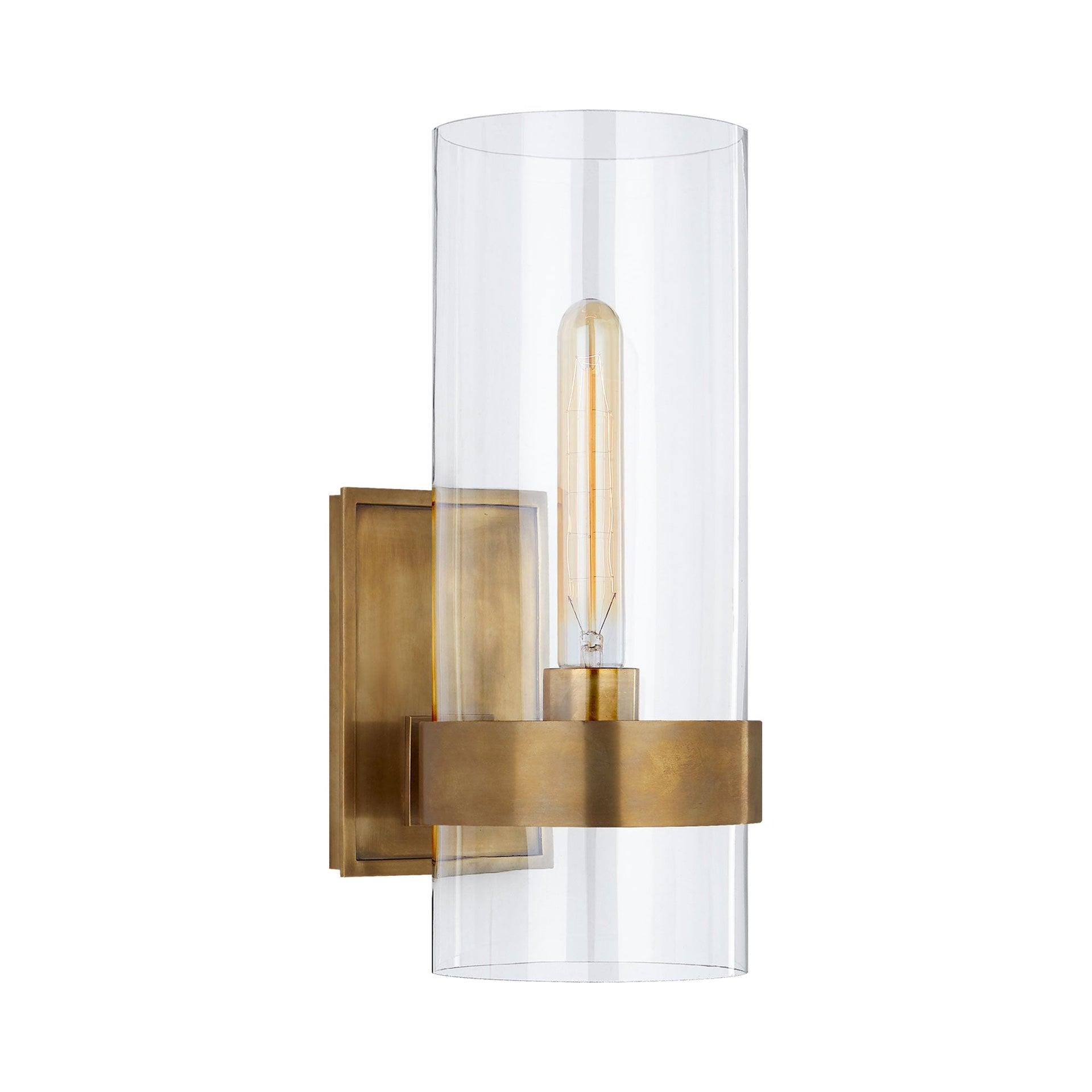 Hand-Rubbed Antique Brass and Bronze Direct Wired Sconce