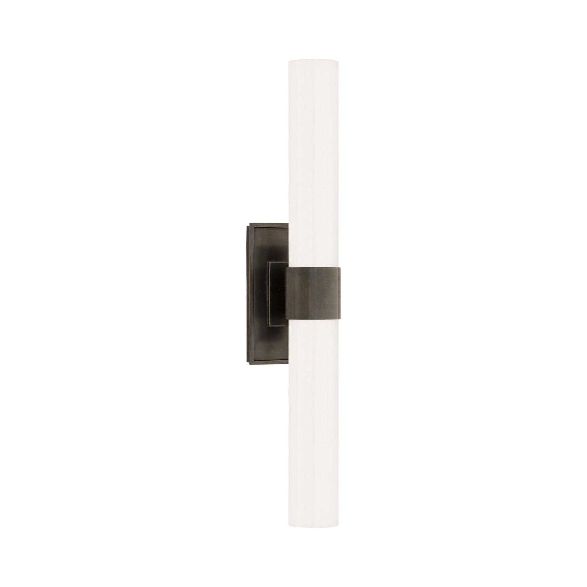 Presidio Petite 23" Black and Bronze Handcrafted Brass Sconce
