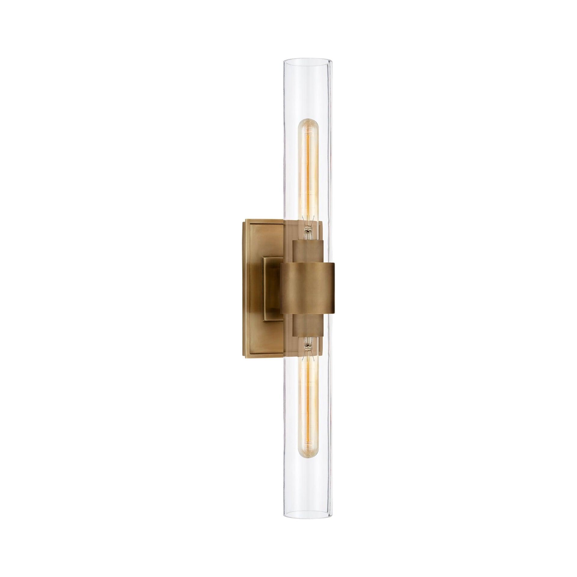 Hand-Rubbed Antique Brass Double Wall Sconce