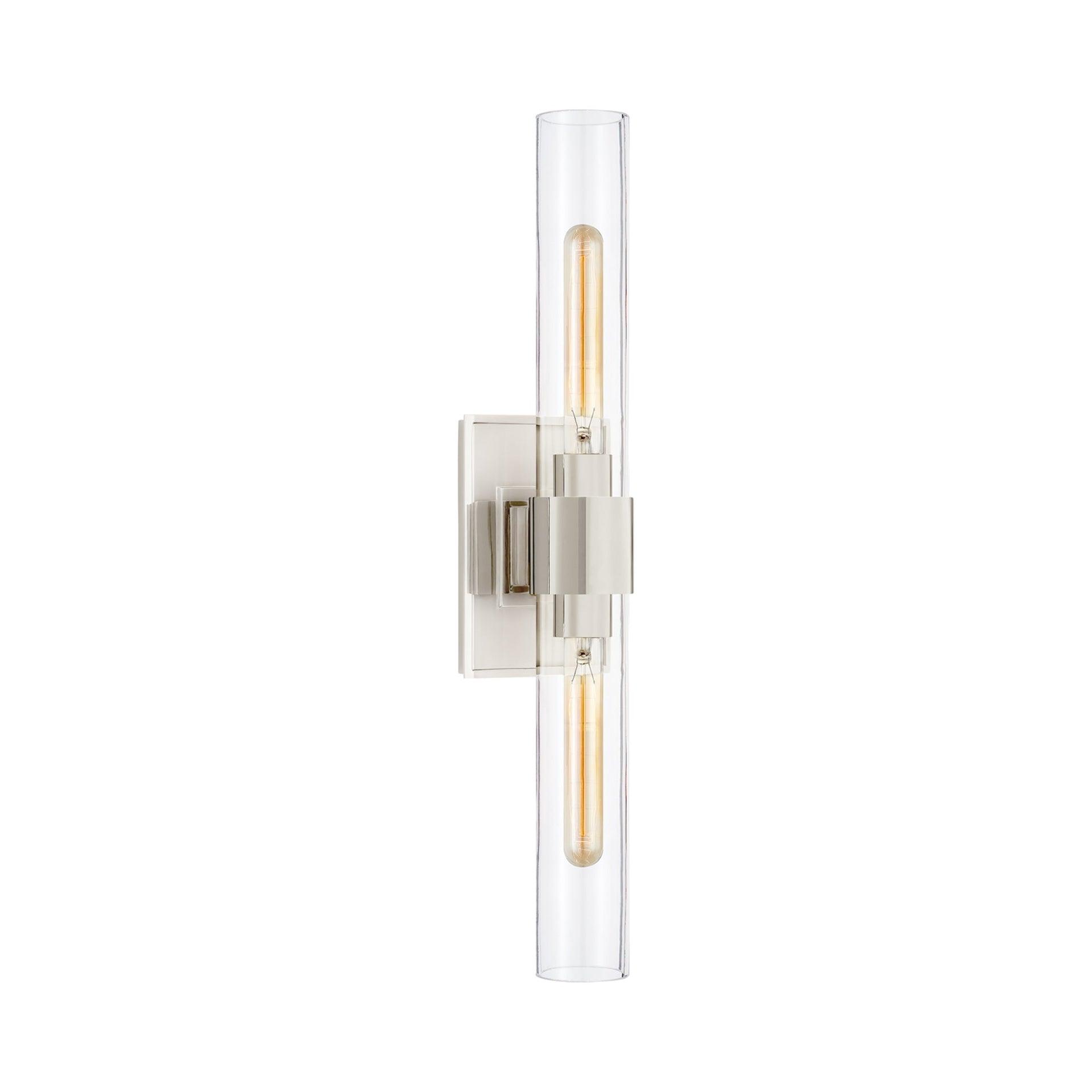 Presidio Polished Nickel 23" Dimmable Vanity Sconce with Clear Glass