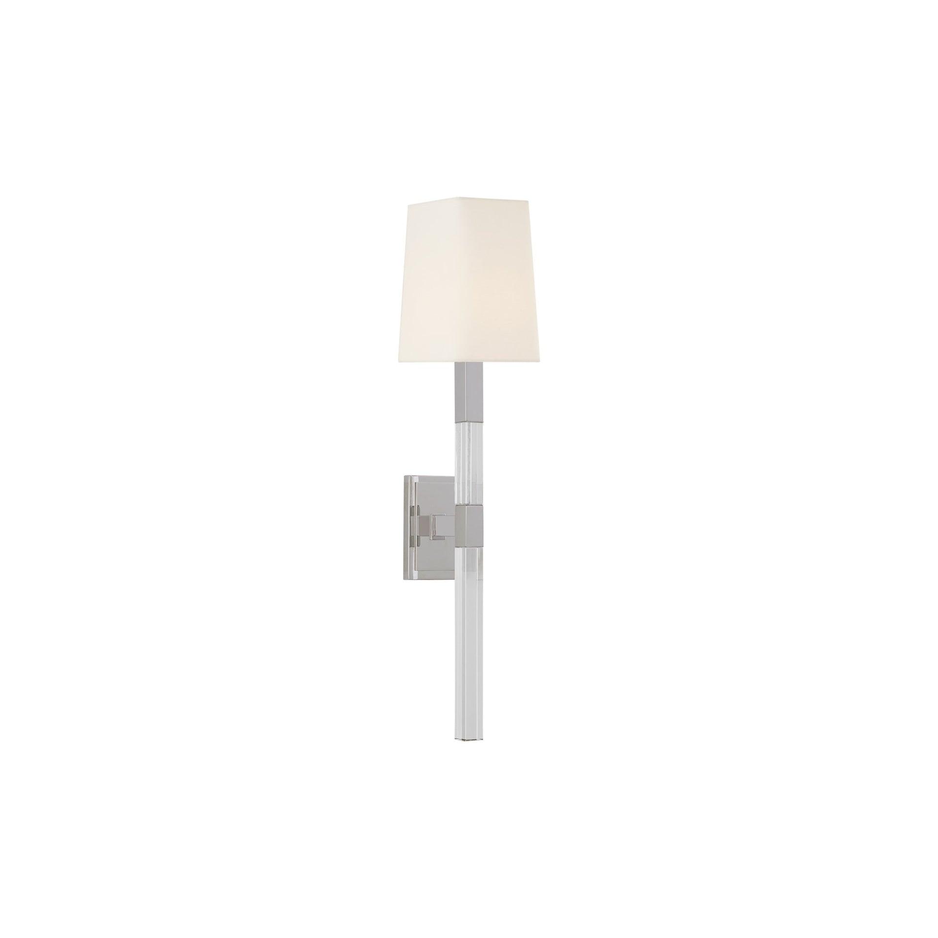 Reagan Polished Nickel 24.75" High Crystal Stem Wall Sconce