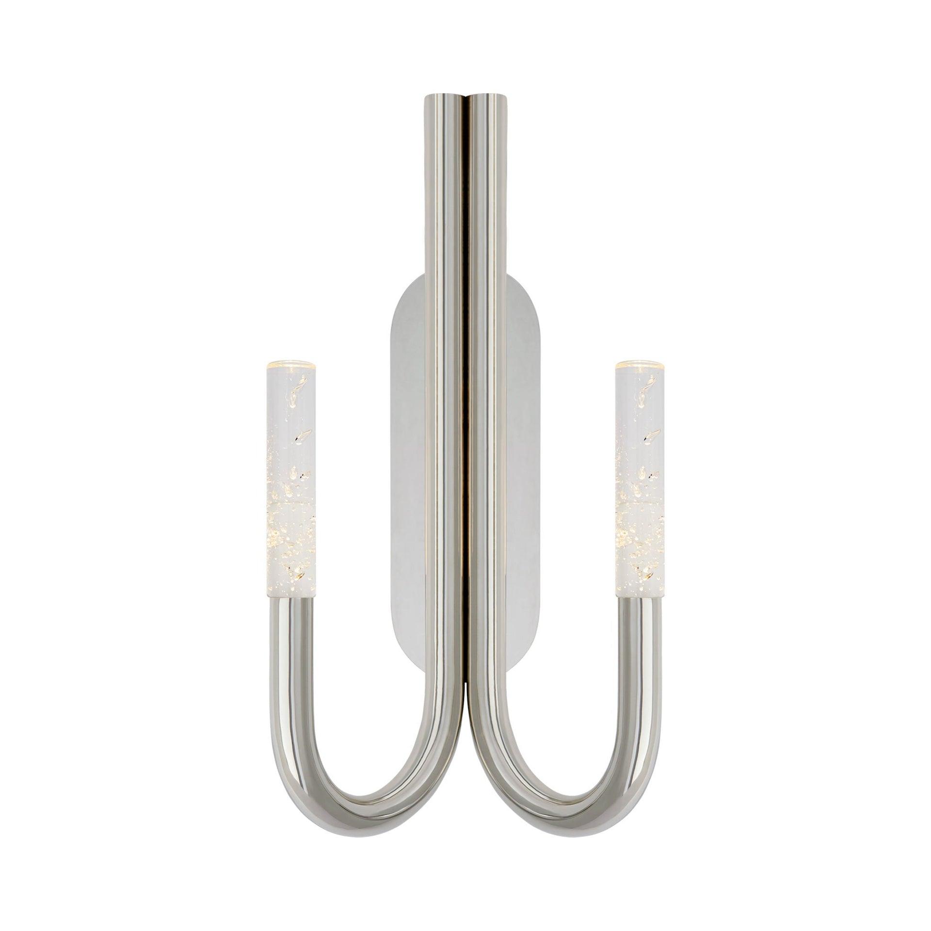 Rousseau Double Curve 20'' Nickel LED Vanity Sconce