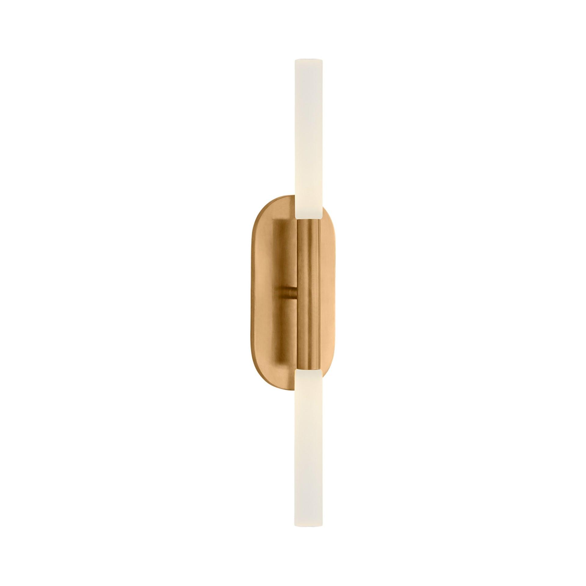 Antique Brass 22" Dimmable Outdoor Cylinder Vanity Light