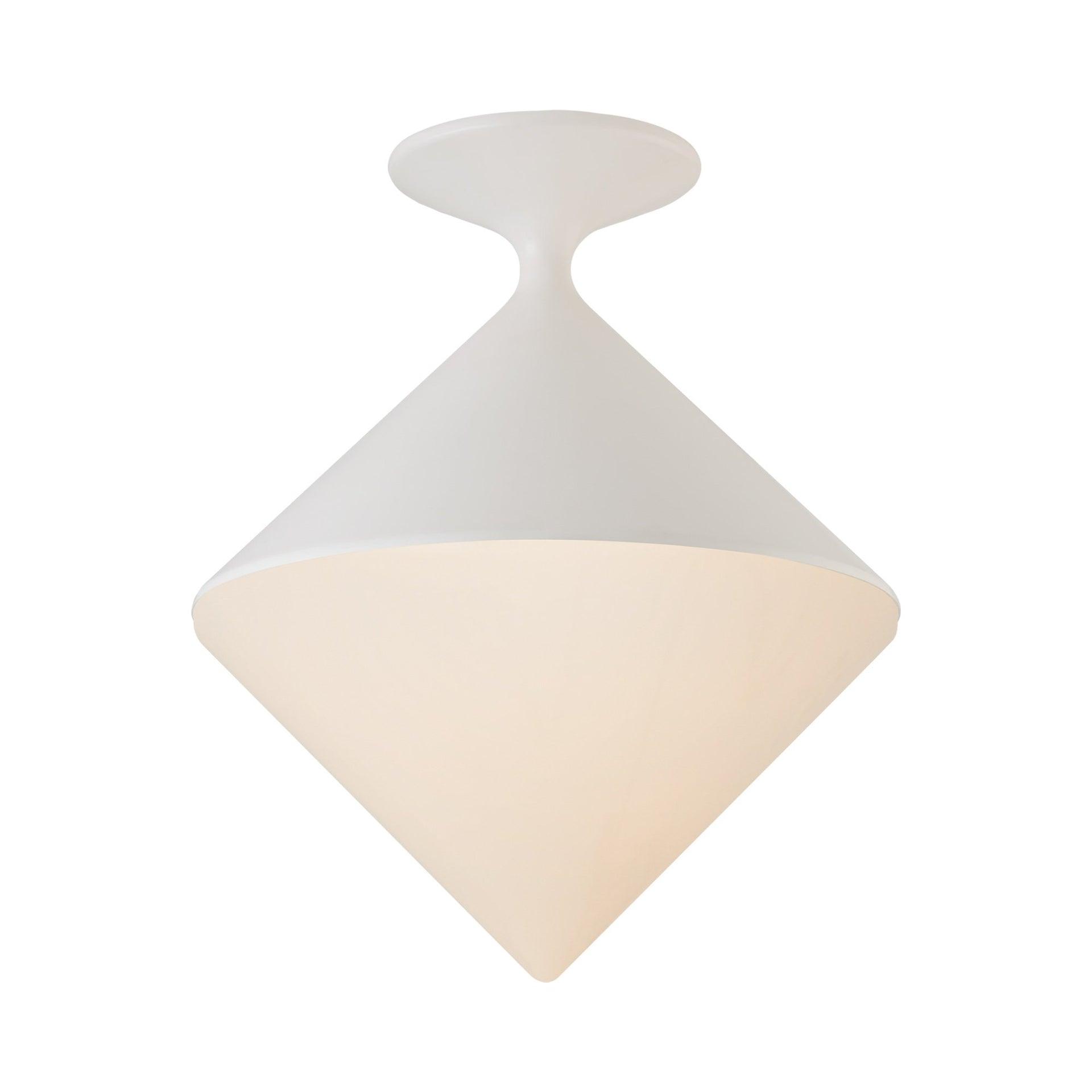 Matte White Glass Indoor/Outdoor Flush Mount Light