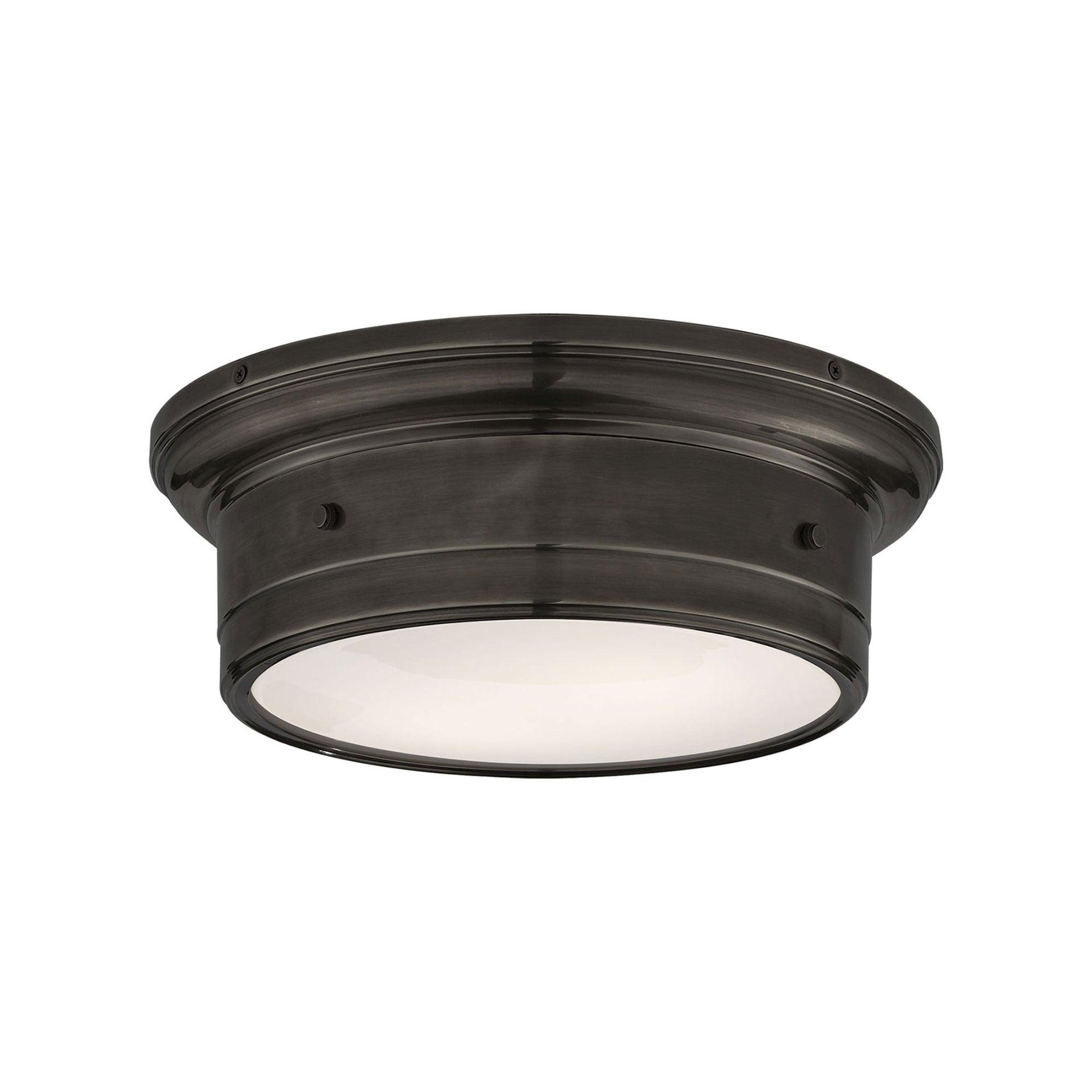 Siena Coastal Bronze 11.75" Flush Mount with White Glass Diffuser