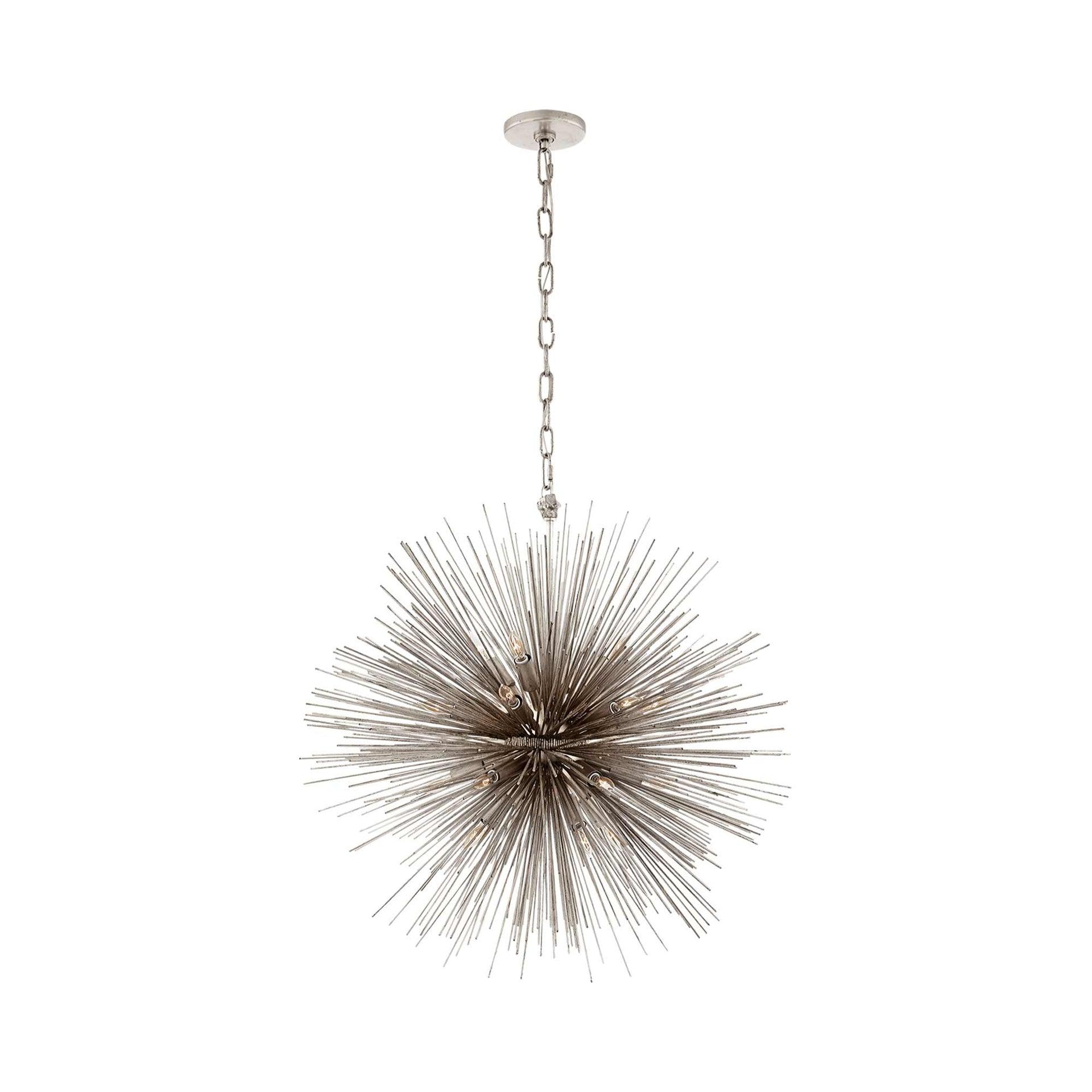 Strada Radiant Nickel and Crystal 20-Light Chandelier