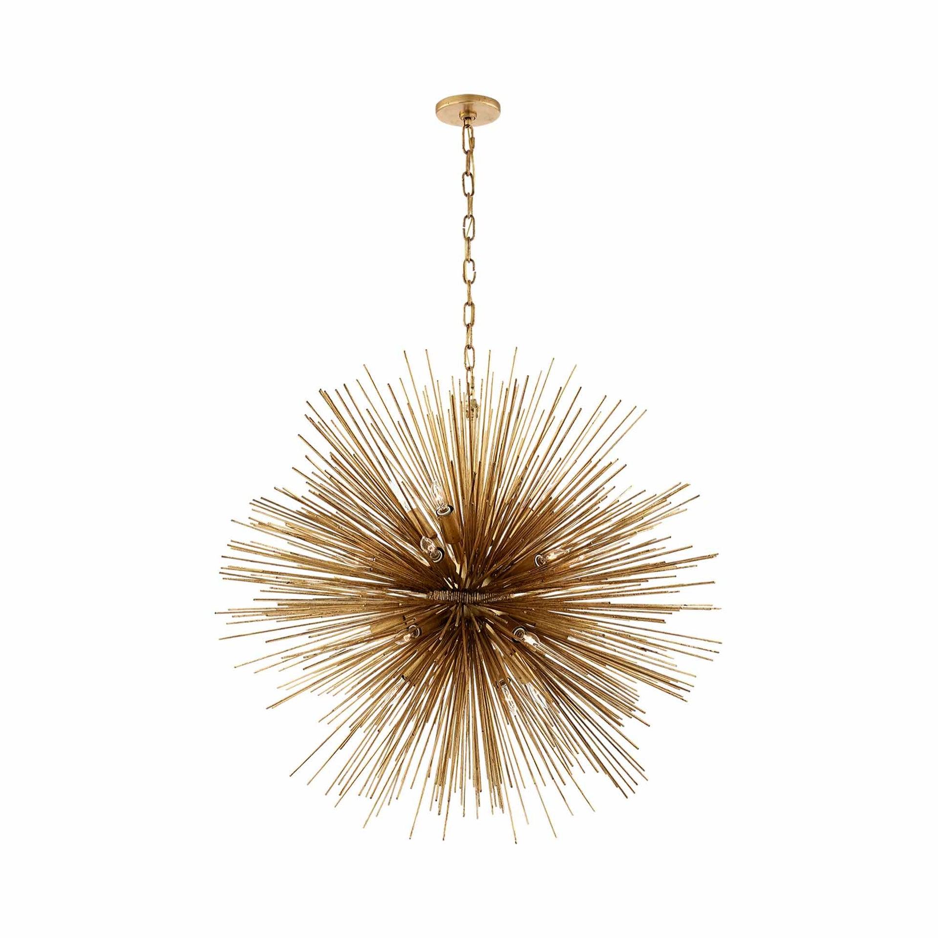 Strada Nickel and Crystal 20-Light Radiating Modern Chandelier