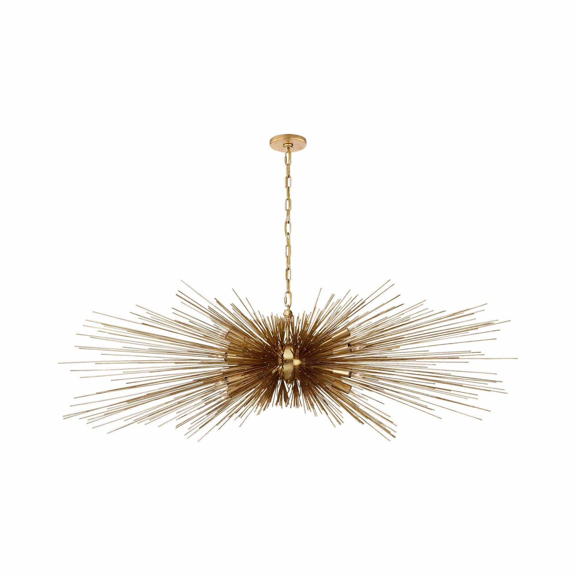 Strada Linear Nickel Crystal 60" Plug-in Chandelier
