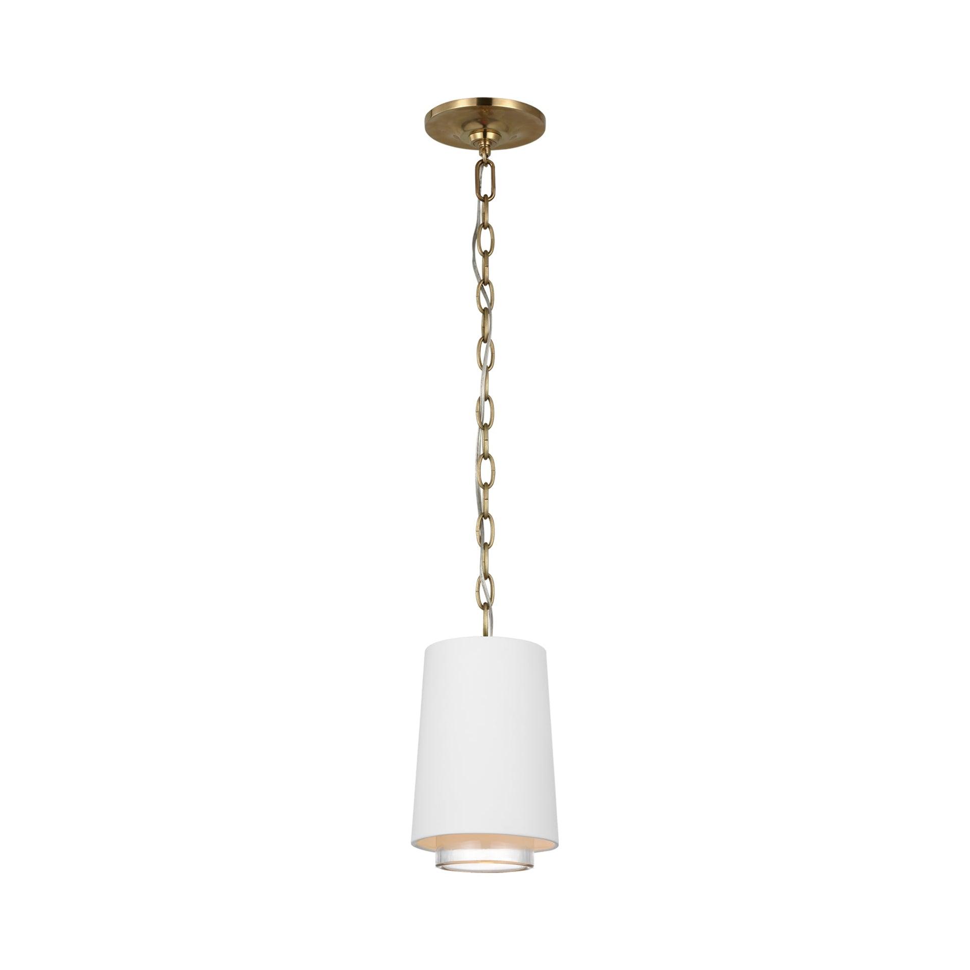 Sydney Soft Brass LED Pendant Light with Clear Glass Shade