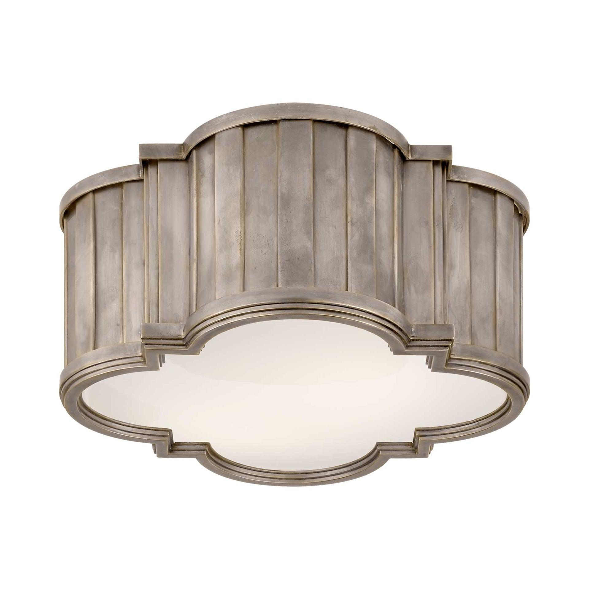 Tilden Antique Nickel Quatrefoil 11.25'' Flush Mount Light