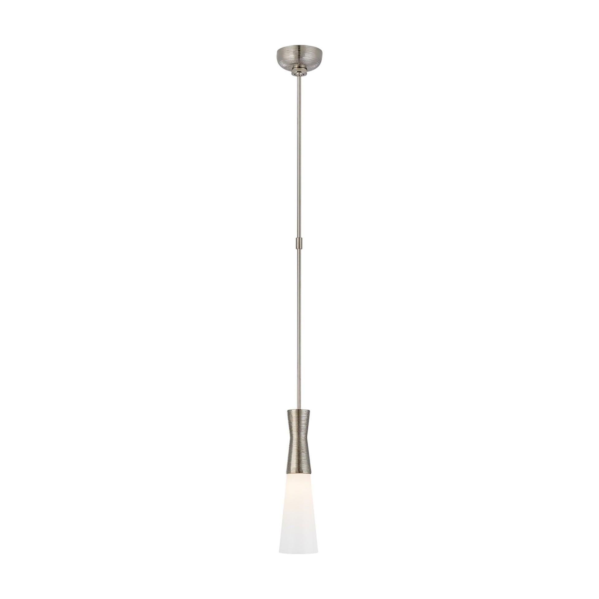 Utopia Hourglass Small Pendant Light in Polished Nickel