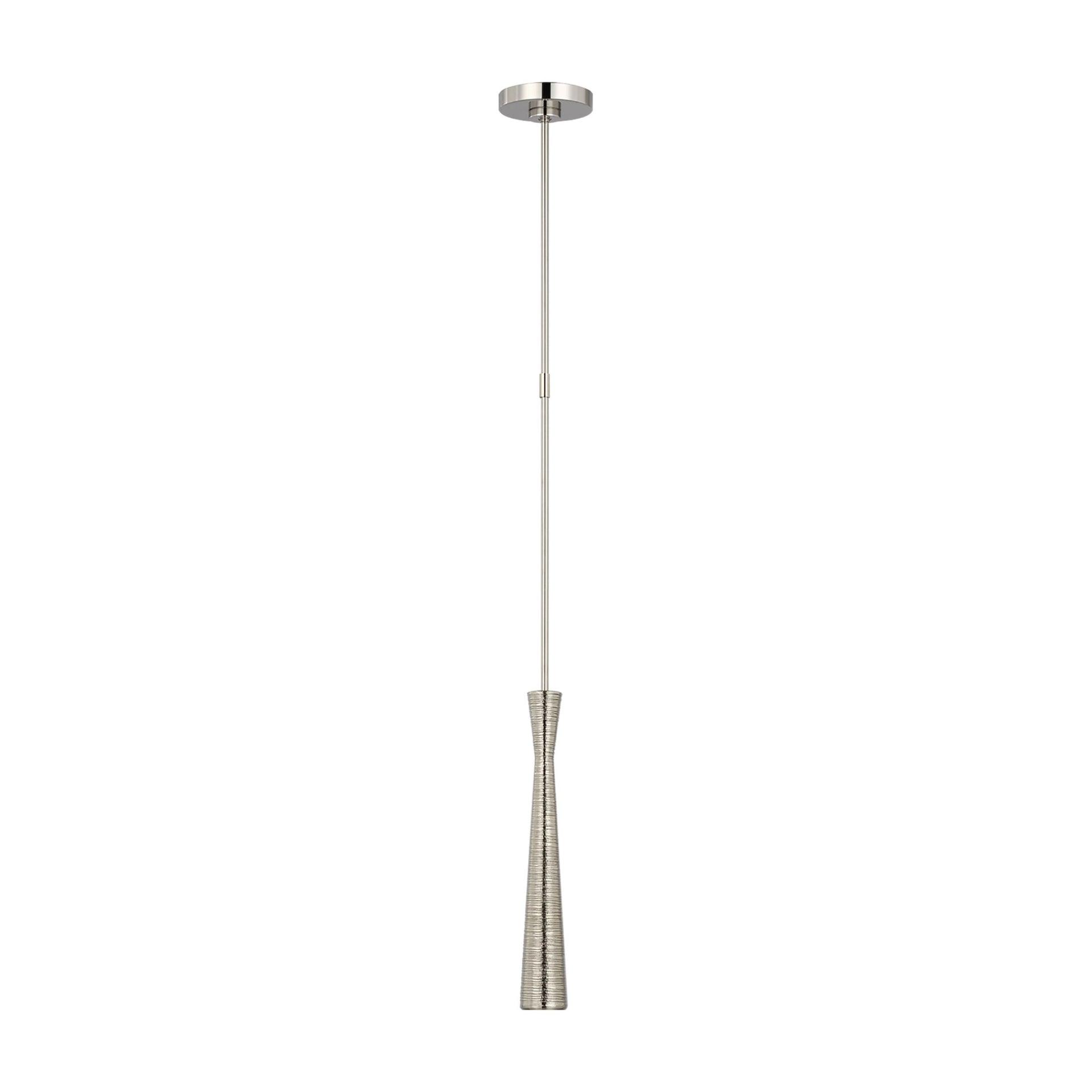 Utopia Slim 15" LED Mini Pendant in Polished Nickel