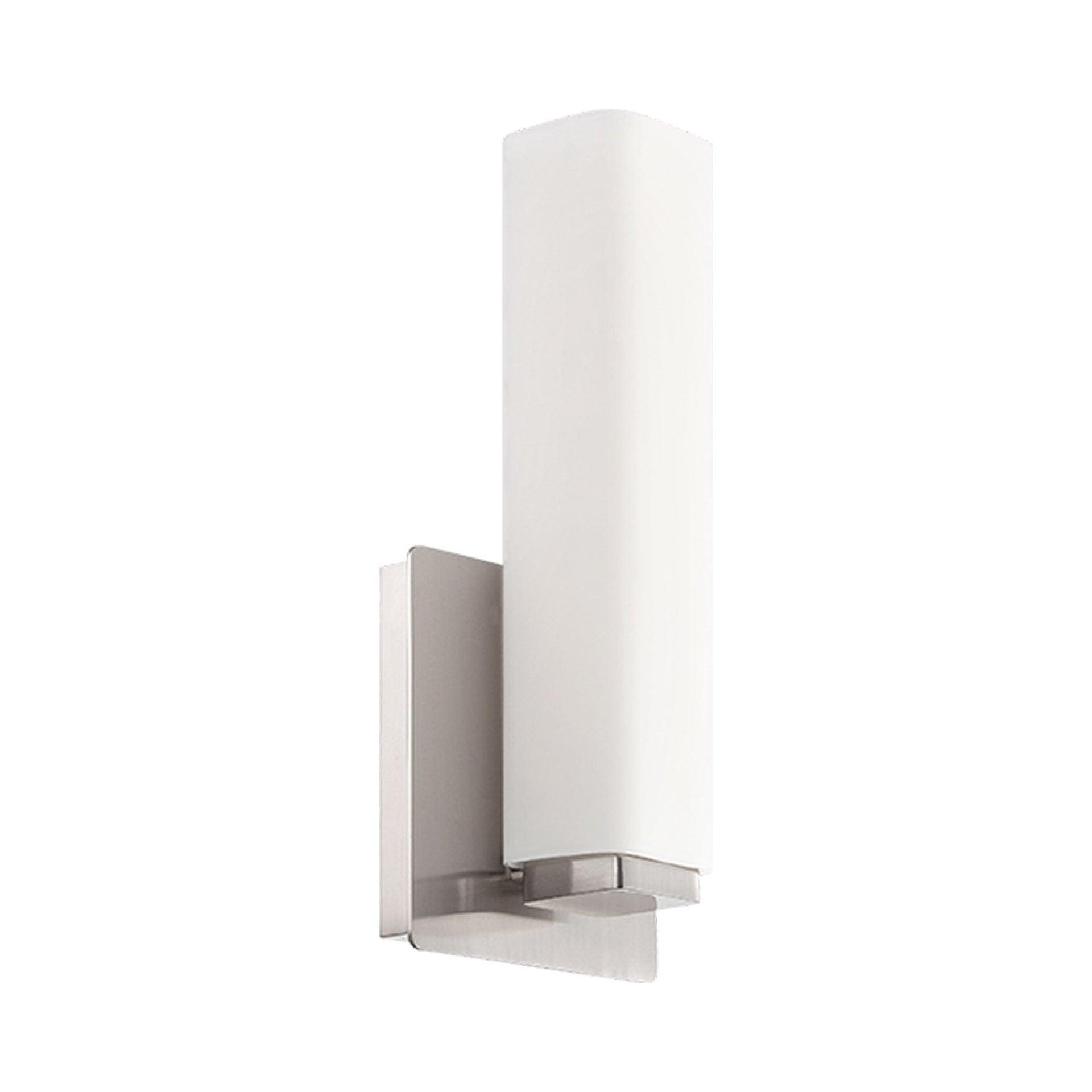 Vogue Brushed Nickel LED Outdoor Wall Sconce with Opal Glass
