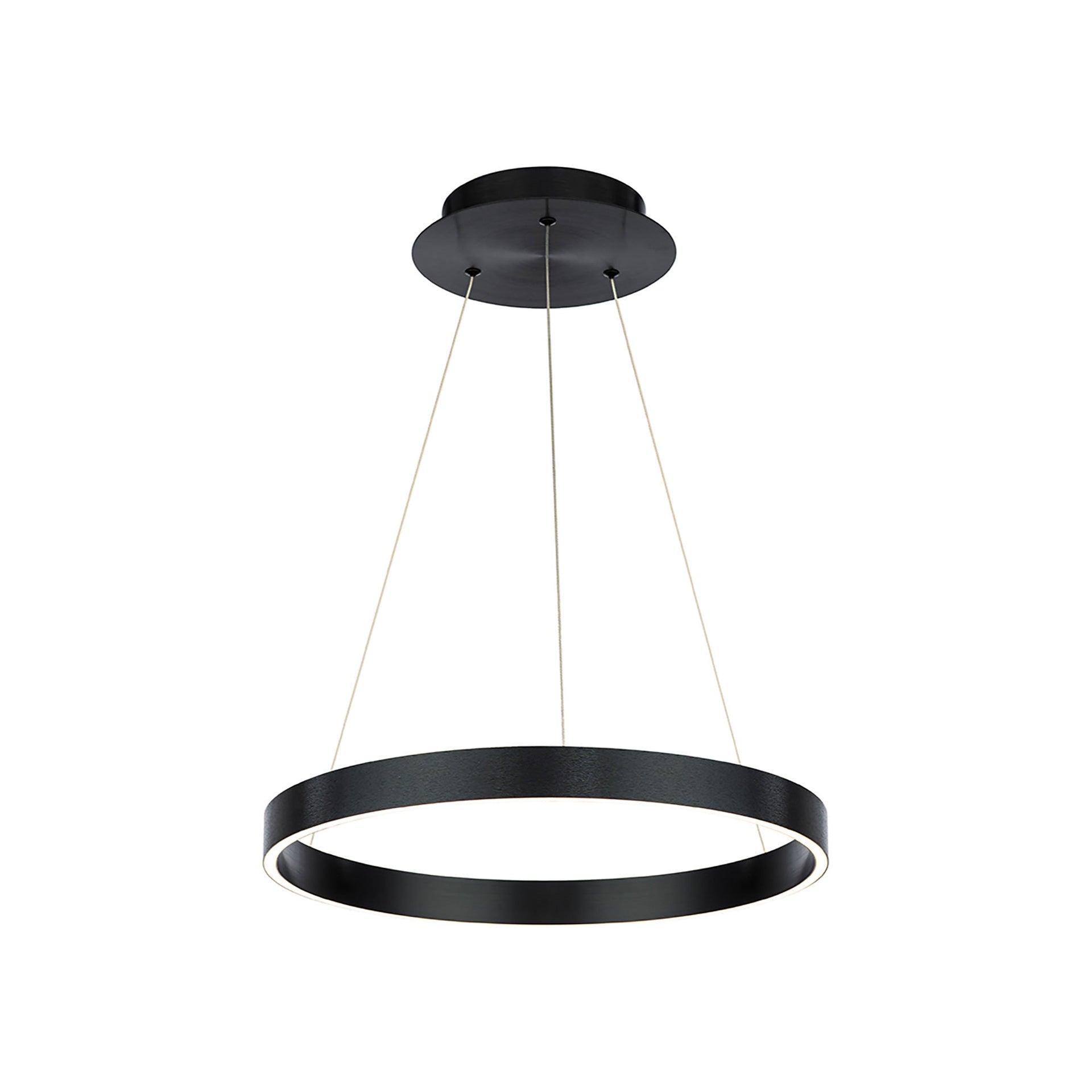 WAC Lighting Sirius 18" LED 3000K Contemporary Aluminum Pendant in Black