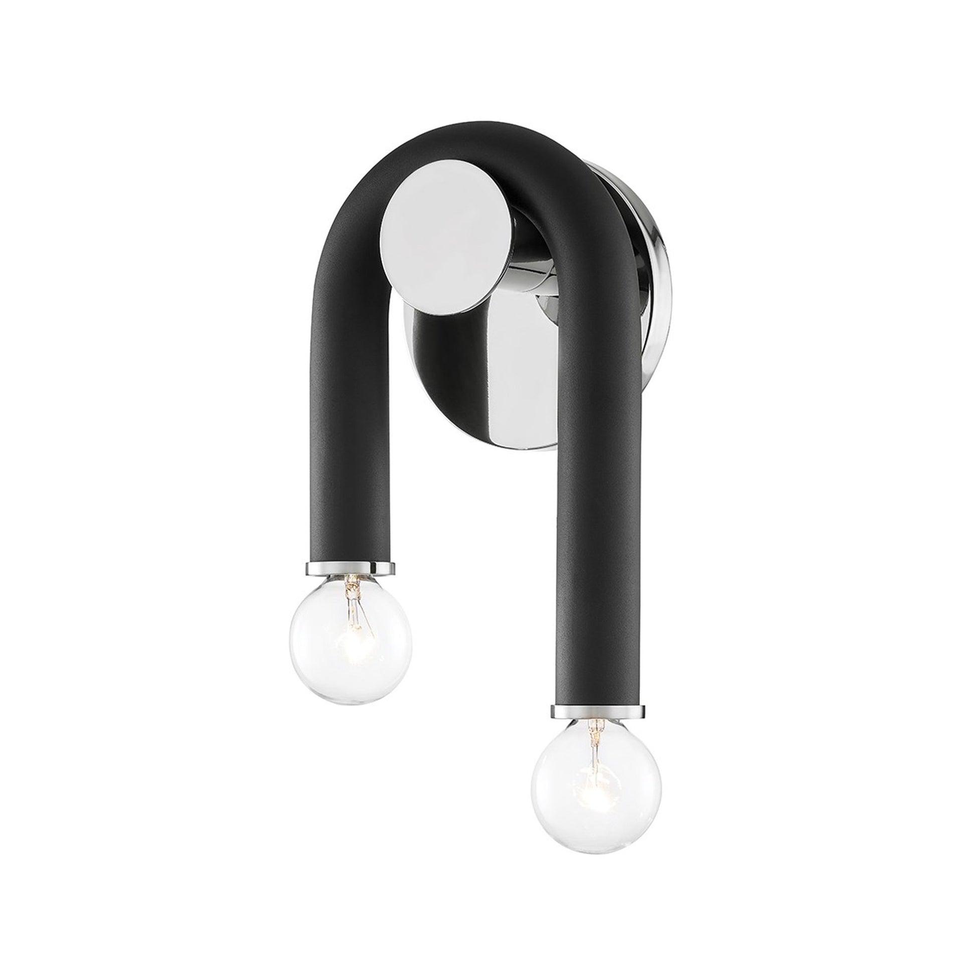 Jeremy 2 Light Steel Dimmable Armed Sconce