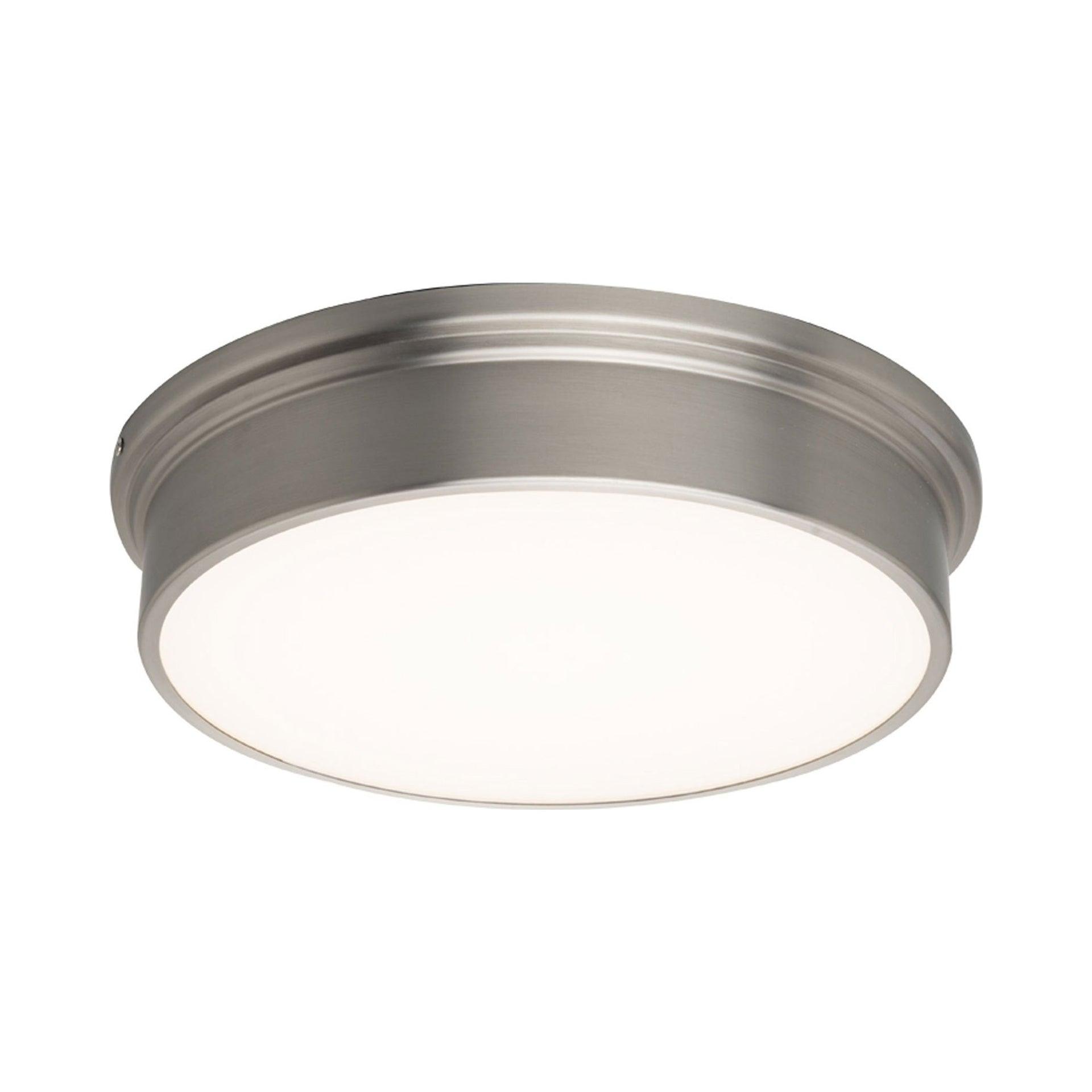 York 12" Brushed Nickel LED Flush Mount for Indoor/Outdoor