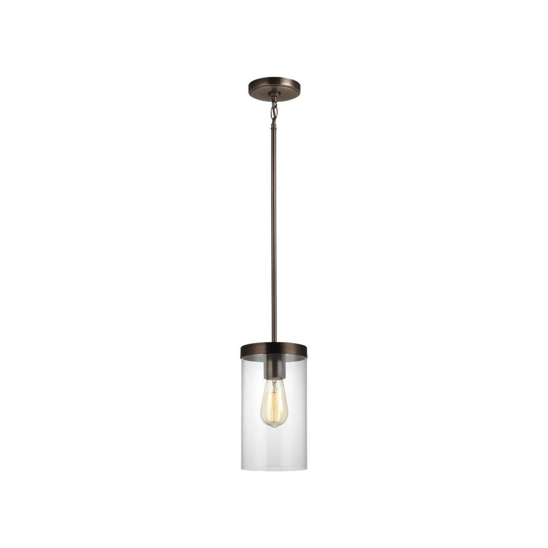 Sea Gull Lighting 6590301-778 Zire Pendant, 1-Light 60 Watts, Brushed Oil Rubbed Bronze