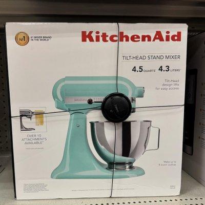 KitchenAid Ultra Power Plus 4.5qt Tilt-Head Stand Mixer Ice Blue - KSM96: 10 Speeds, Safety Lock, Dishwasher-Safe Parts