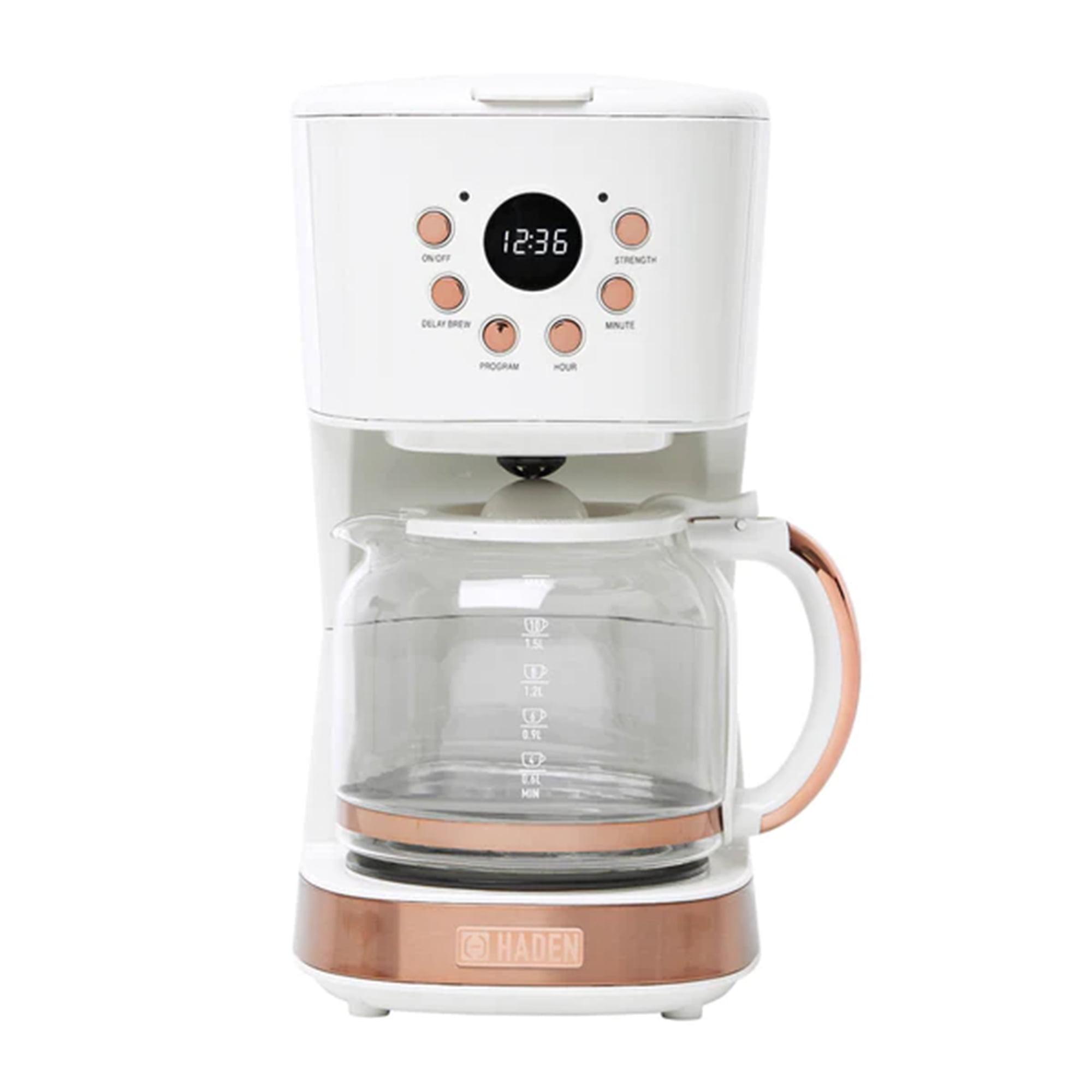 HADEN Heritage Ivory and Copper 12-Cup Programmable Coffee Maker