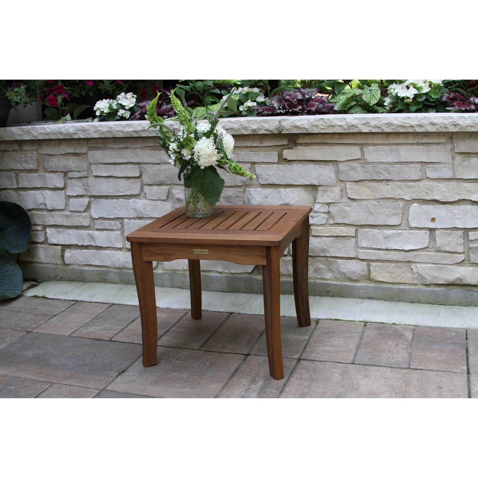 Vineyard Classic Brown Eucalyptus Square Outdoor End Table