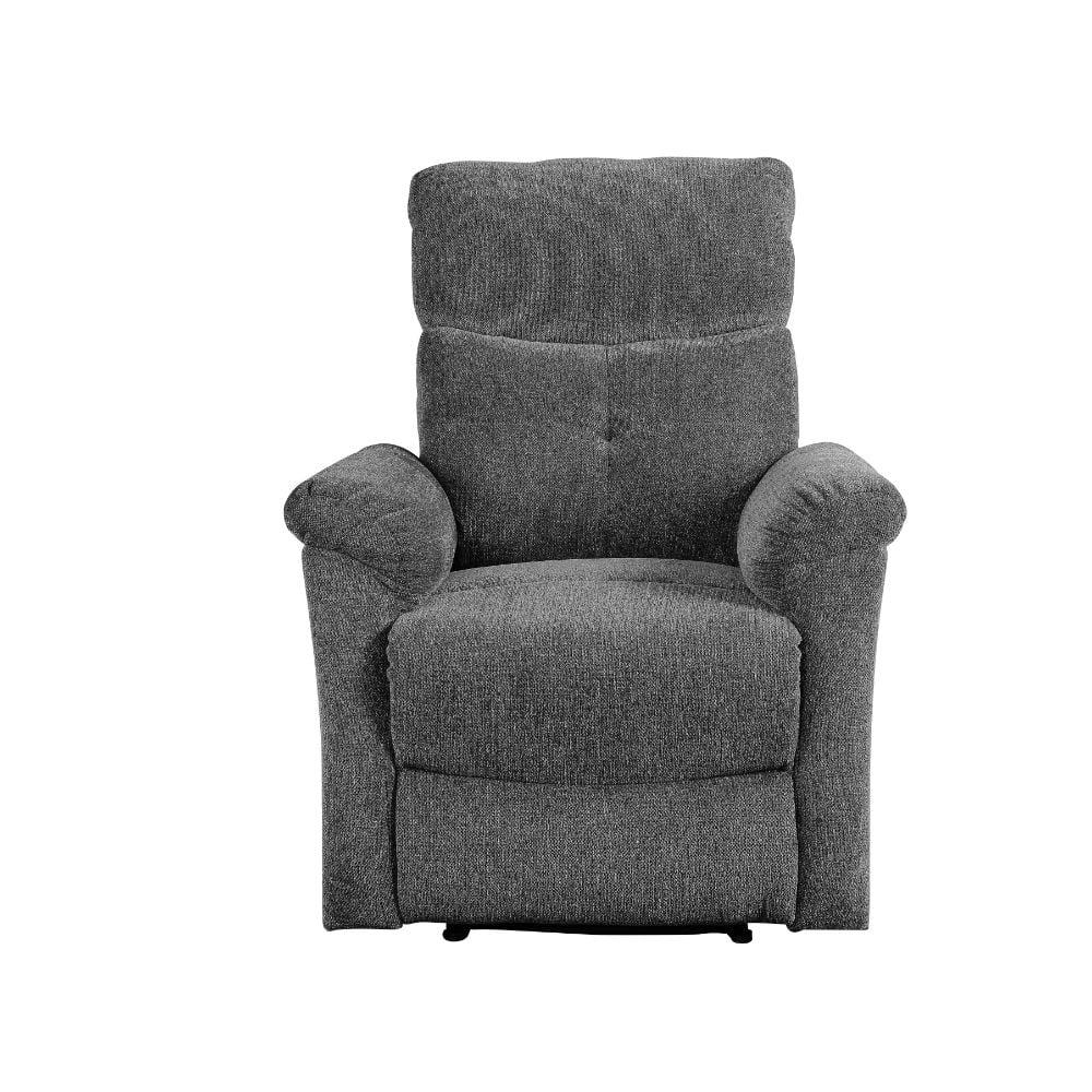 Treyton 40" Gray Chenille Wood-Frame Recliner