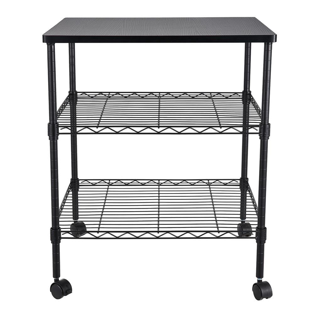 Ktaxon 3 Tier Printer Cart, Holds up to 200 lbs, Perfect as a Metal Utility Shelves, Rolling Car