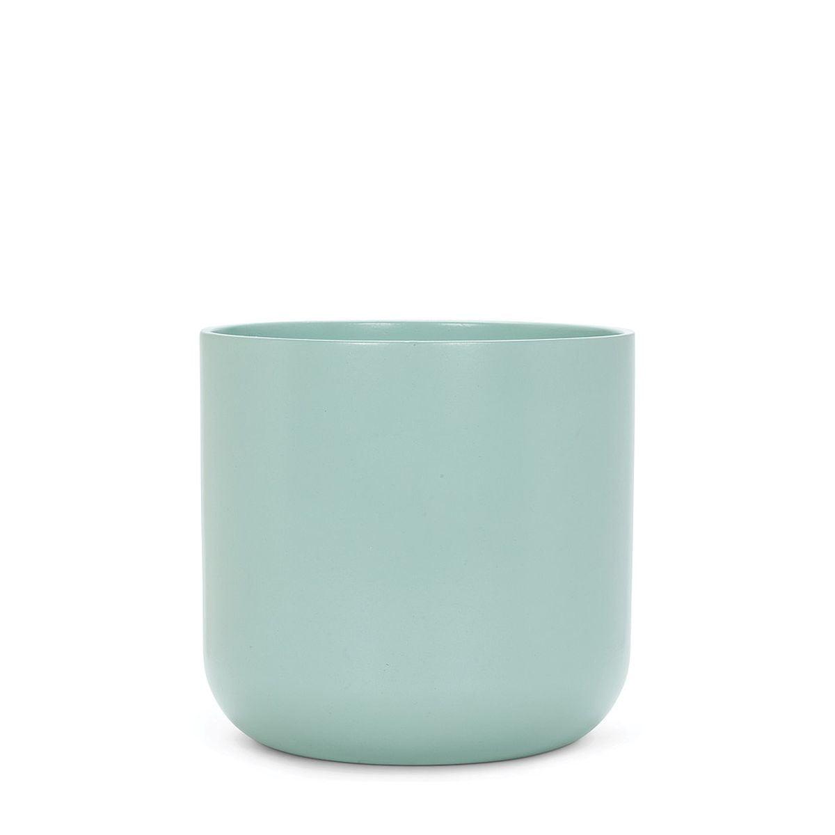 Medium Mint Green Stoneware Indoor Planter