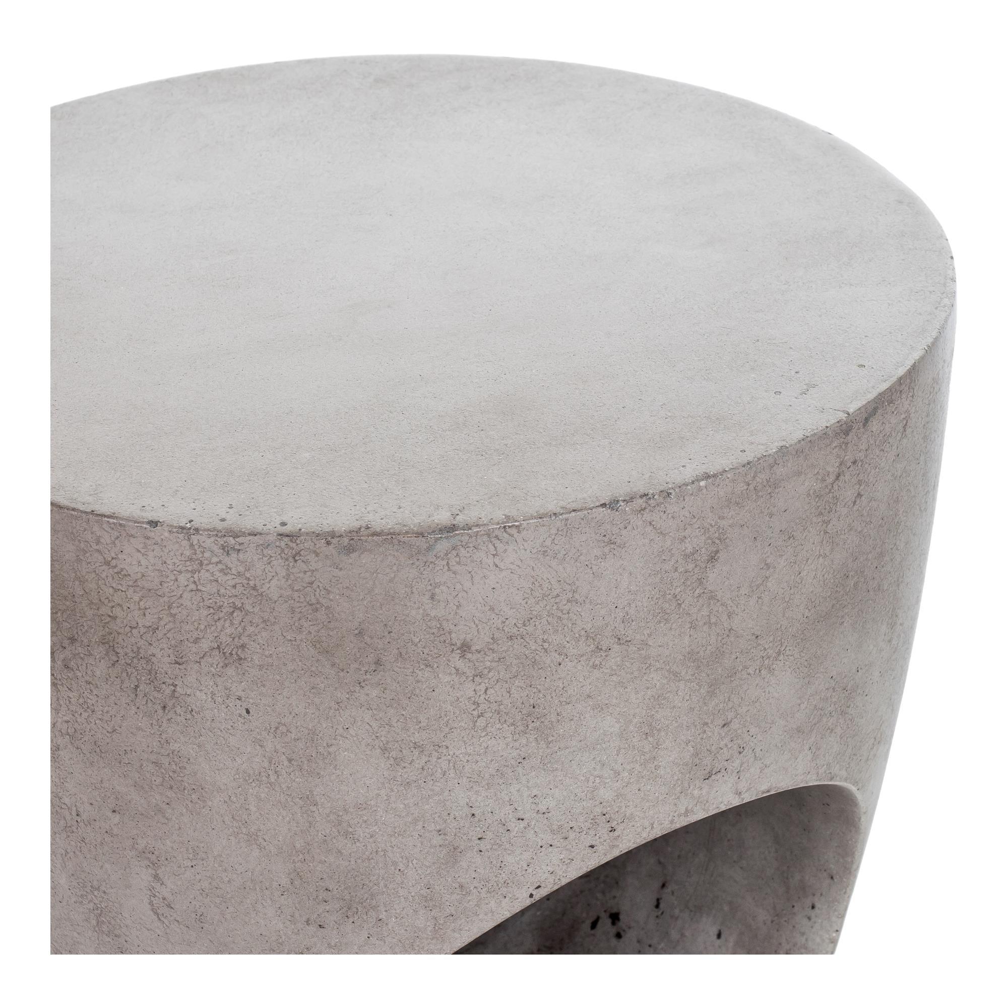 Aylard Modern Dark Grey Fiberstone Indoor/Outdoor Stool