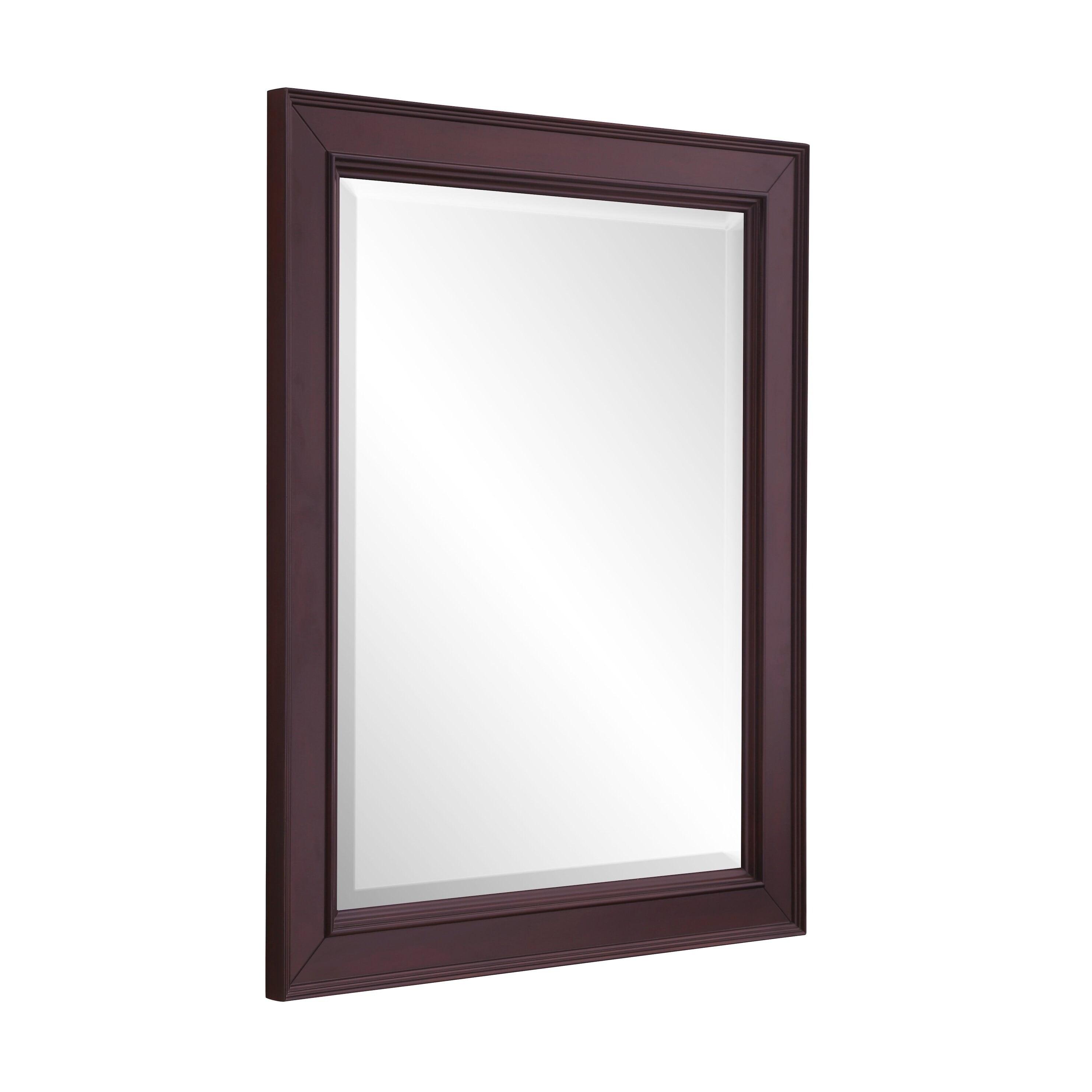 Napa Classic Chocolate Solid Wood 28x35 Bathroom Vanity Mirror