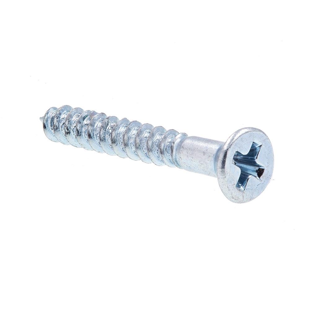 Phillips Flat Head Zinc Alloy Steel Wood Screws, 3/4 inch, 50-Pack