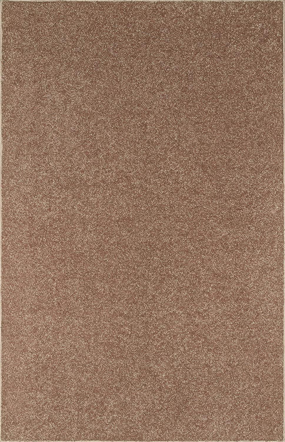 Ambiant Brown Solid Synthetic Indoor Area Rug 3' x 5'