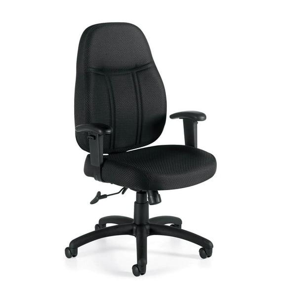 Global Offices To Go Fabric Tilter Executive Chair with Arms Black (OTG11652-QL10)