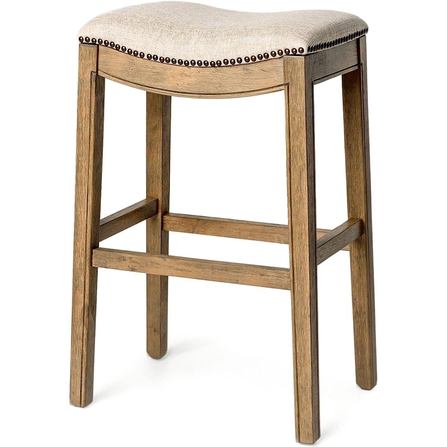 Maven Lane Adrien Backless Saddle Kitchen Stool