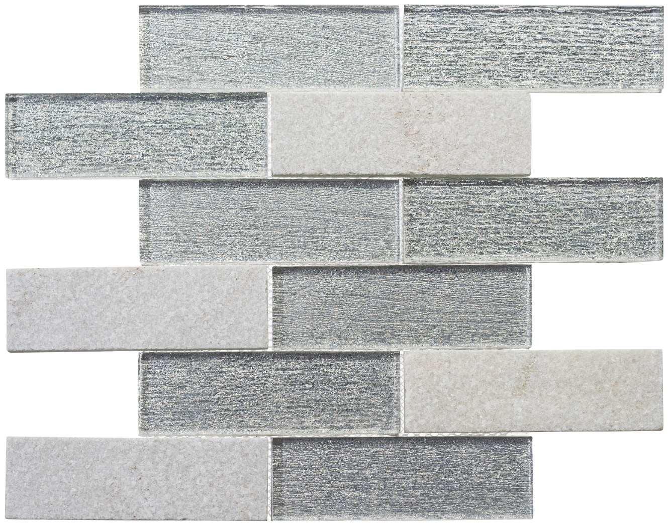 Grael 2'' x 6'' Glass Brick Joint Mosaic Tile Sheet